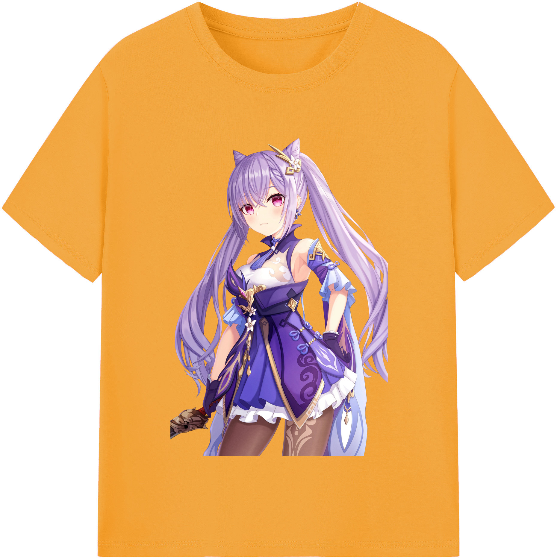 げんし神 刻晴 こくせい genshin Kokusei 綿100％半袖Tシャツ（フロントプリント）