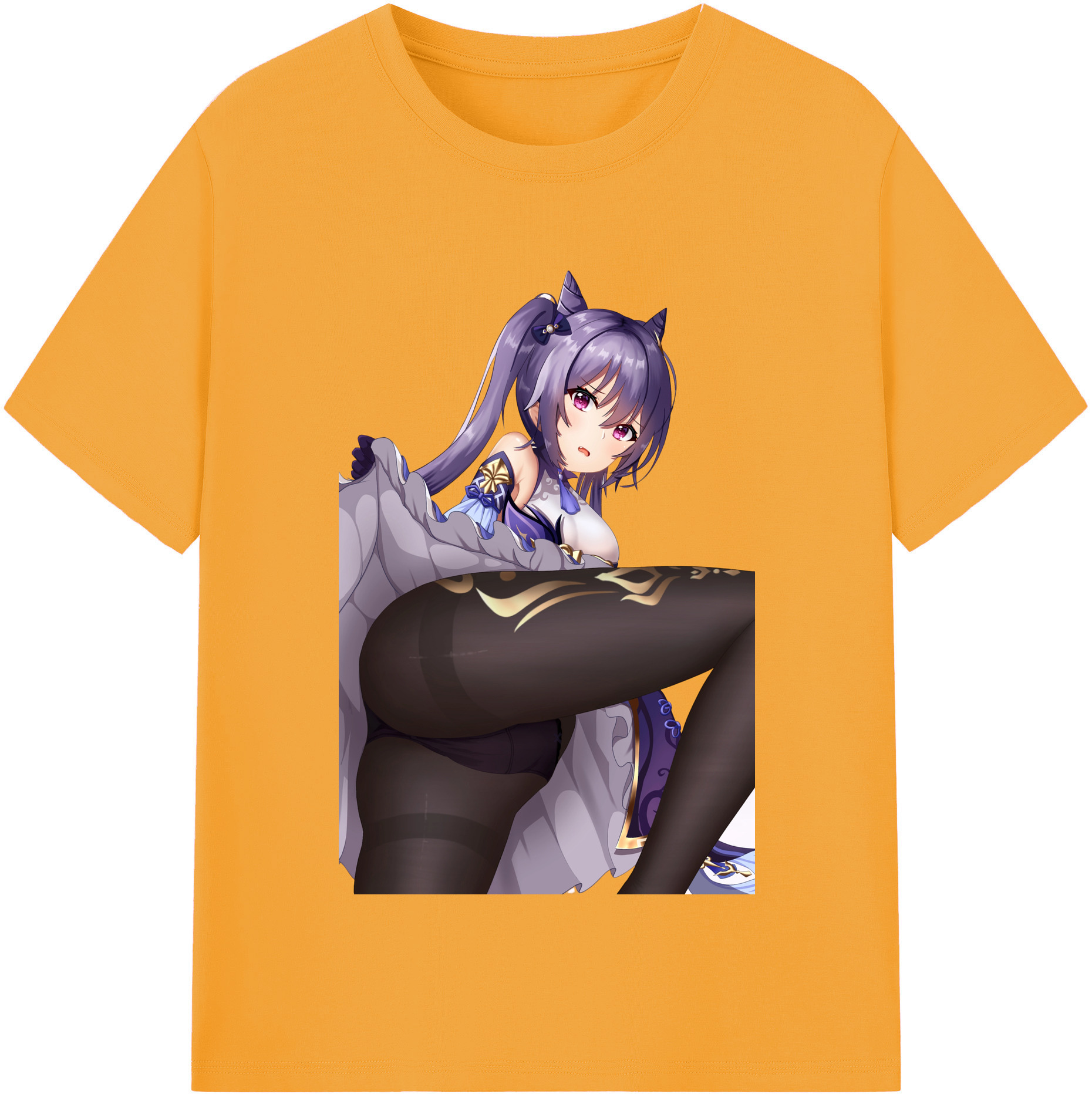 げんし神 刻晴 こくせい genshin Kokusei 綿100％半袖Tシャツ（フロントプリント）
