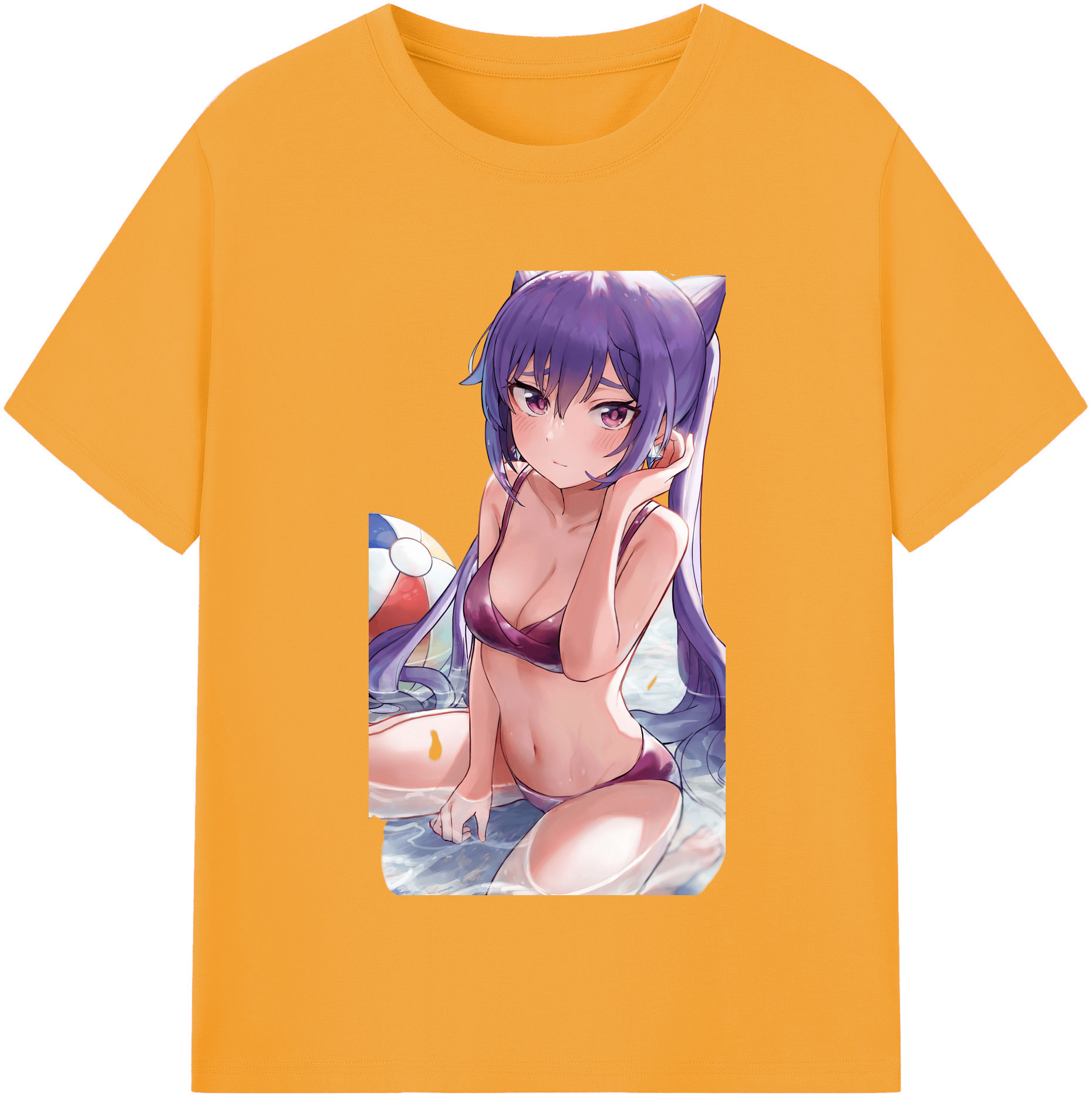 げんし神 刻晴 こくせい genshin Kokusei 綿100％半袖Tシャツ（フロントプリント）