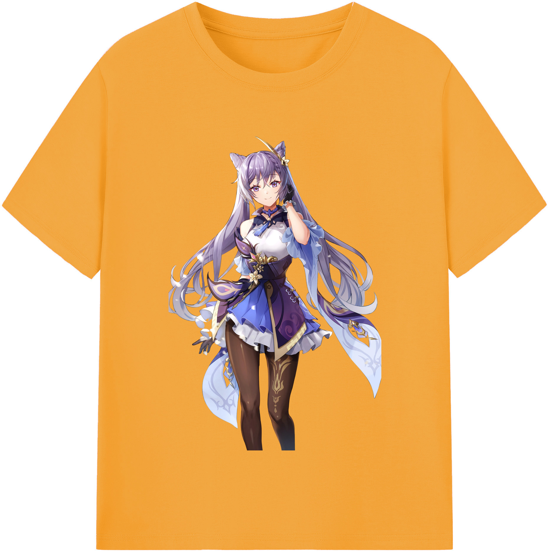 げんし神 刻晴 こくせい genshin Kokusei 綿100％半袖Tシャツ（フロントプリント）