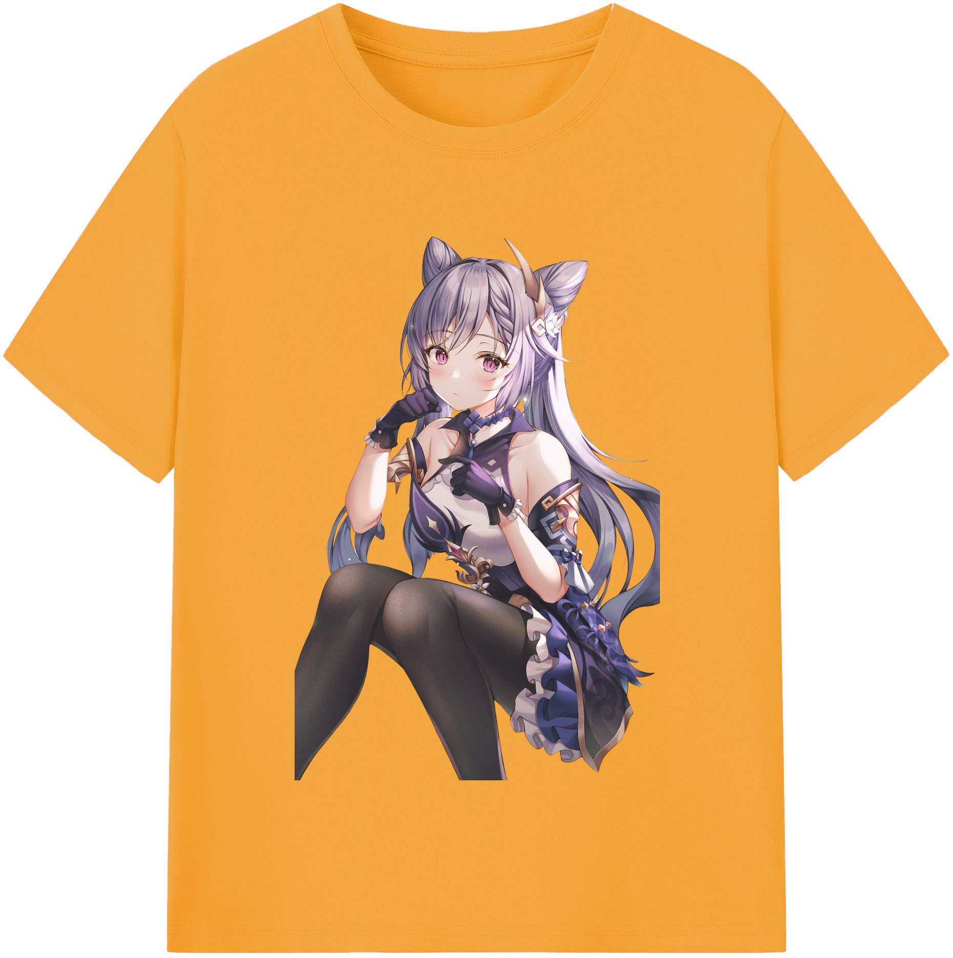 げんし神 刻晴 こくせい genshin Kokusei 綿100％半袖Tシャツ（フロントプリント）