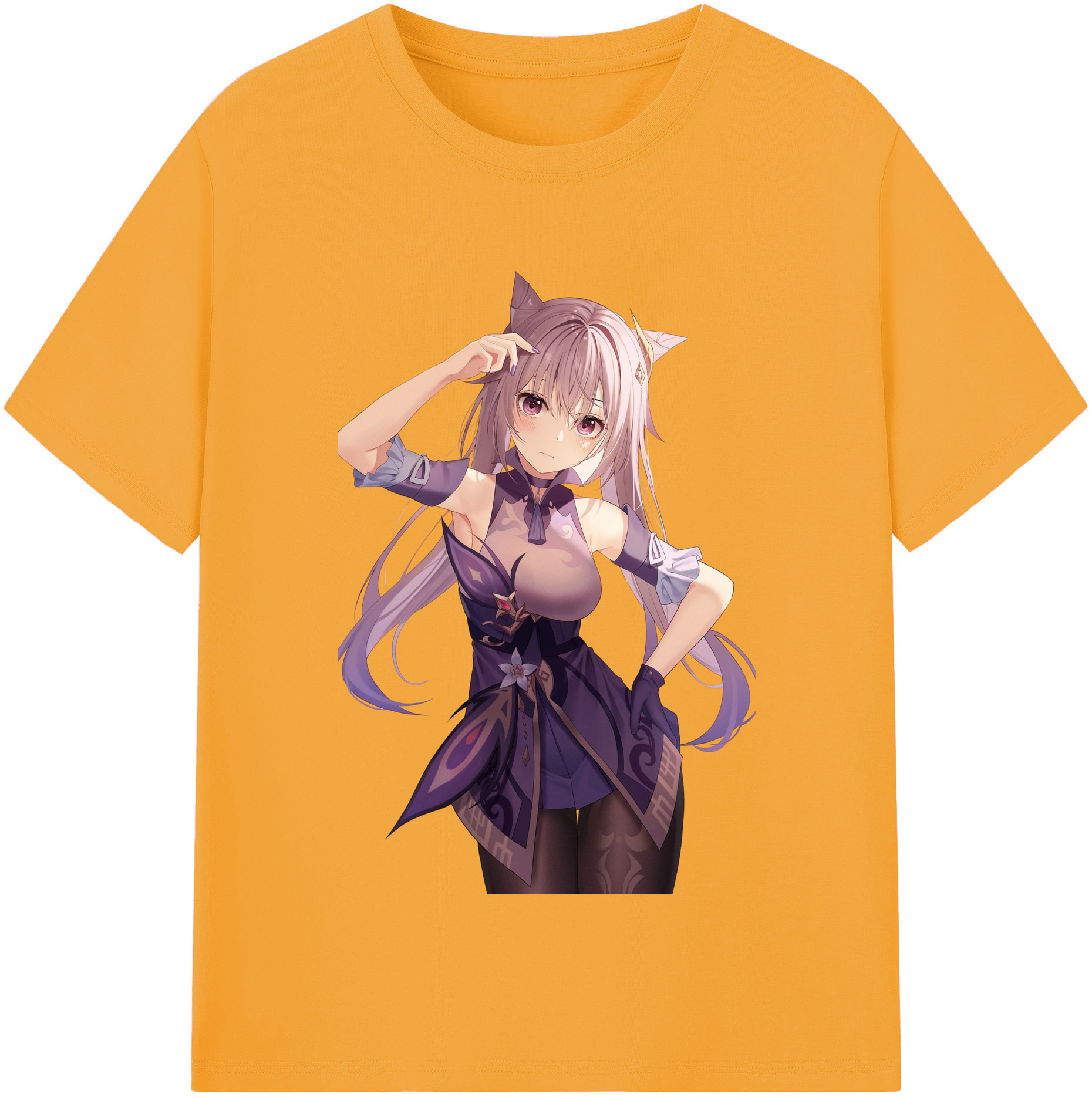 げんし神 刻晴 こくせい genshin Kokusei 綿100％半袖Tシャツ（フロントプリント）