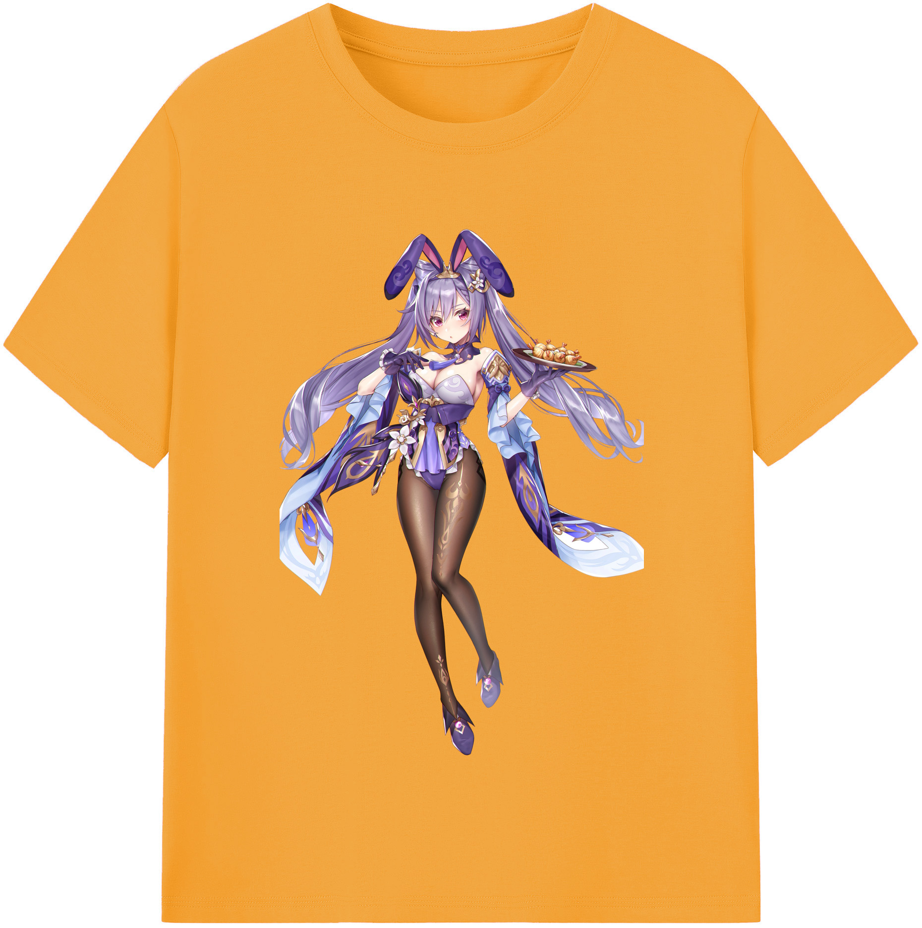げんし神 刻晴 こくせい genshin Kokusei 綿100％半袖Tシャツ（フロントプリント）