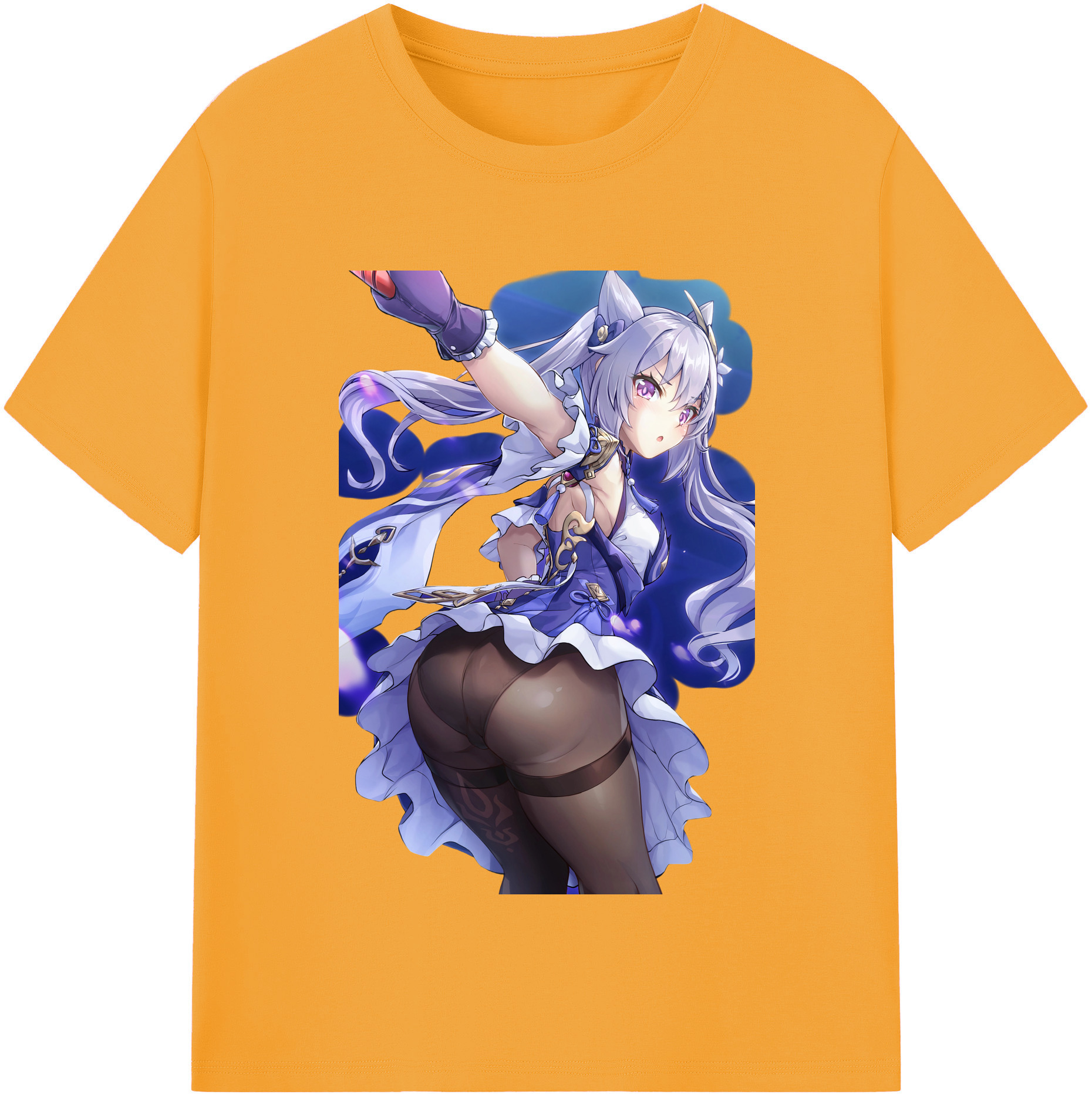 げんし神 刻晴 こくせい genshin Kokusei 綿100％半袖Tシャツ（フロントプリント）