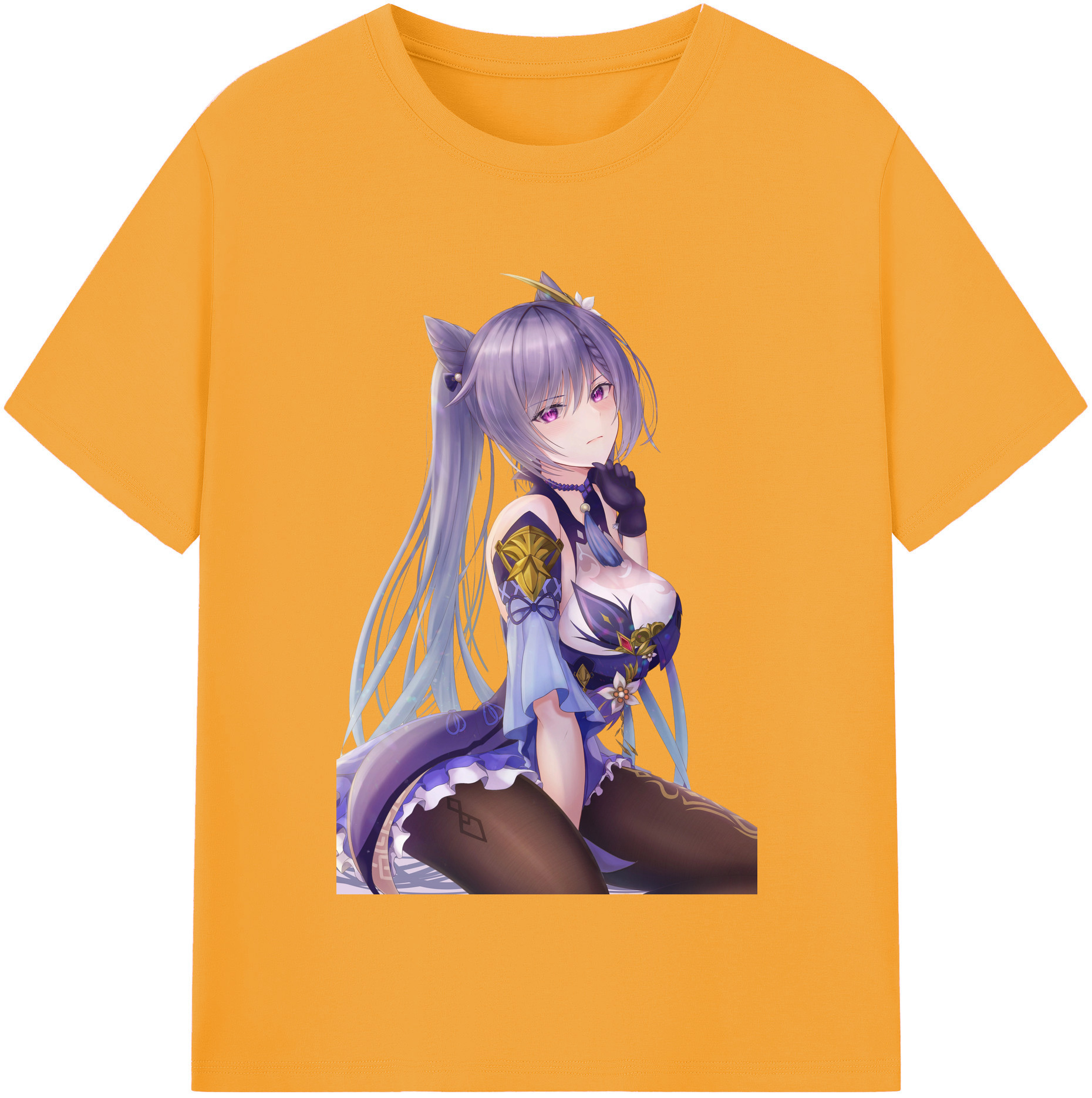 げんし神 刻晴 こくせい genshin Kokusei 綿100％半袖Tシャツ（フロントプリント）