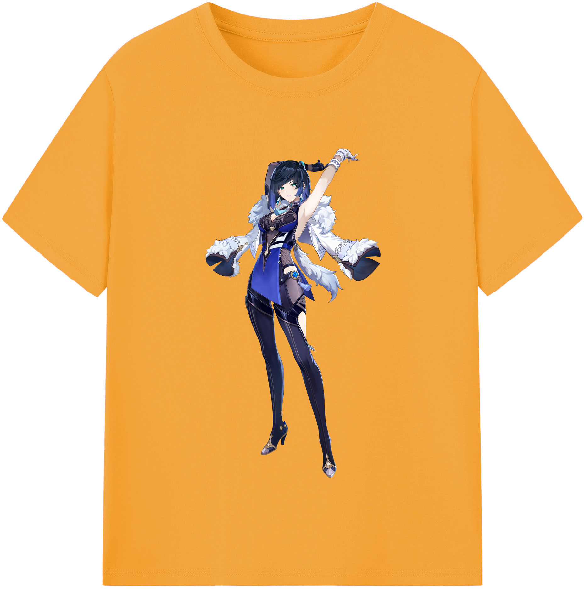 げんし神 夜兰 やらん genshin Yaran 綿100％半袖Tシャツ（フロントプリント）