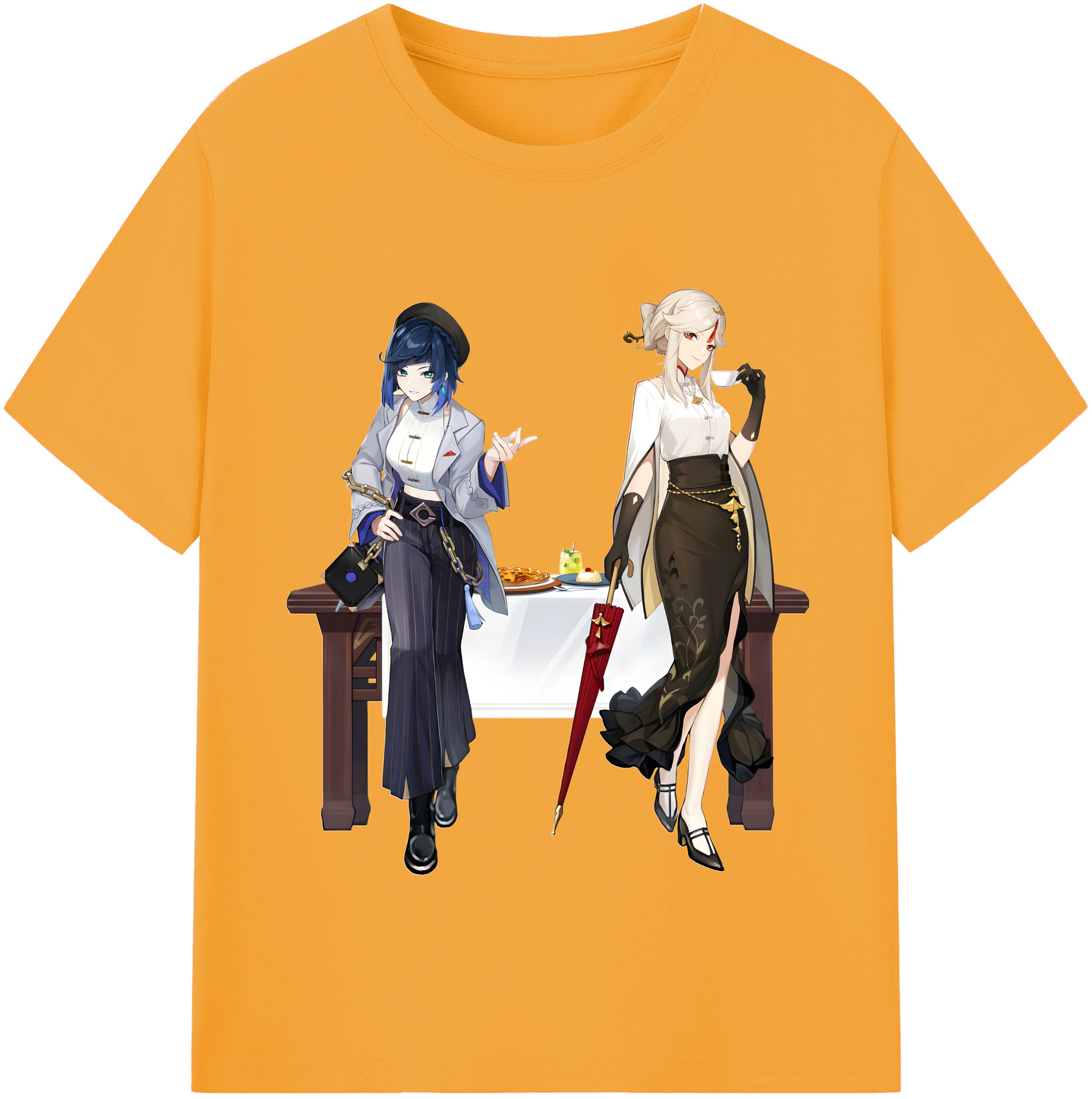 げんし神 夜兰 やらん genshin Yaran 綿100％半袖Tシャツ（フロントプリント）