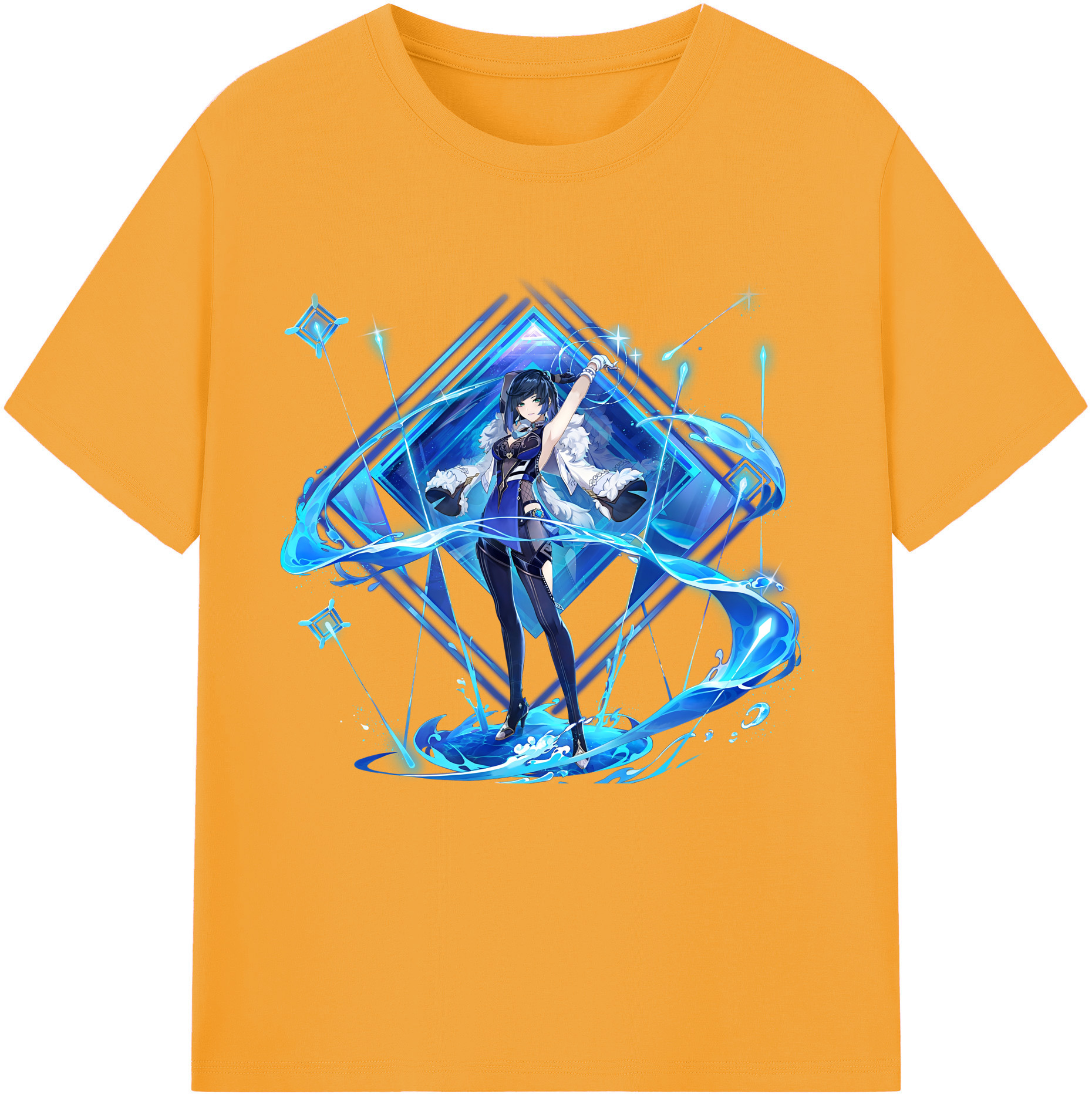 げんし神 夜兰 やらん genshin Yaran 綿100％半袖Tシャツ（フロントプリント）
