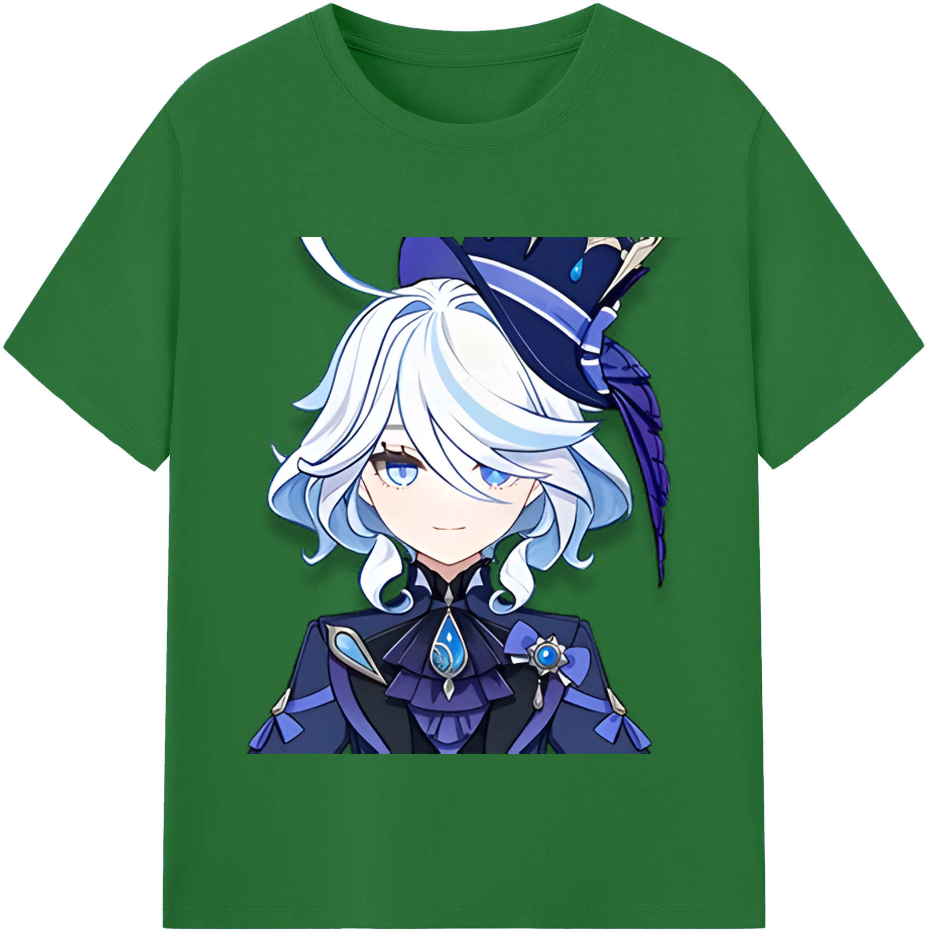 げんし神 フリーナ genshin Furina 綿100％半袖Tシャツ（フロントプリント）
