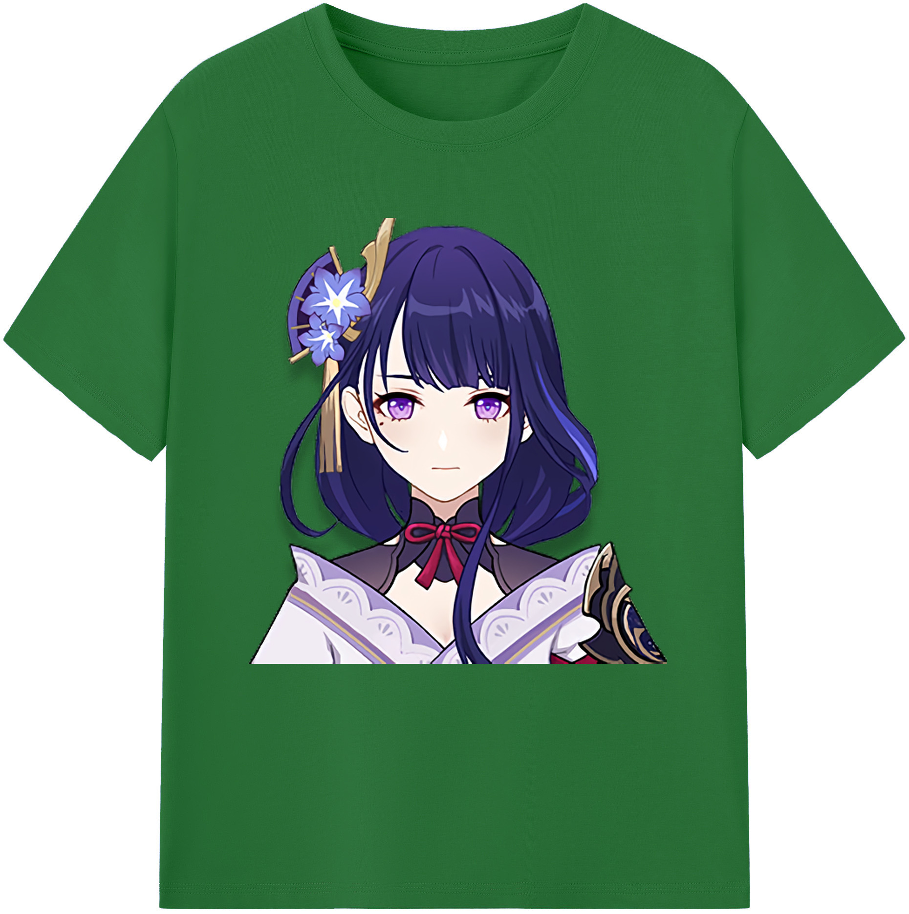 げんし神 雷電将軍 らいでんしょうぐん genshin Raiden Shogun 綿100％半袖Tシャツ（フロントプリント）