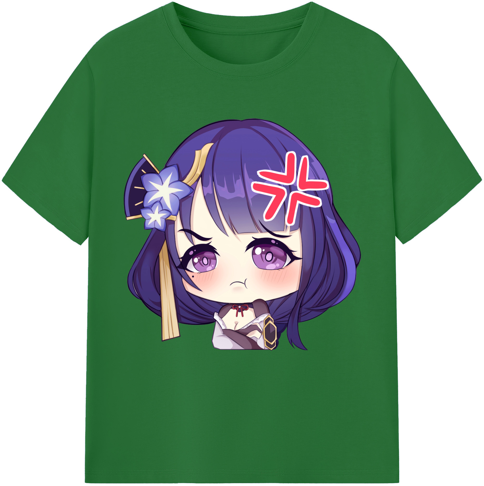げんし神 雷電将軍 らいでんしょうぐん genshin Raiden Shogun 綿100％半袖Tシャツ（フロントプリント）