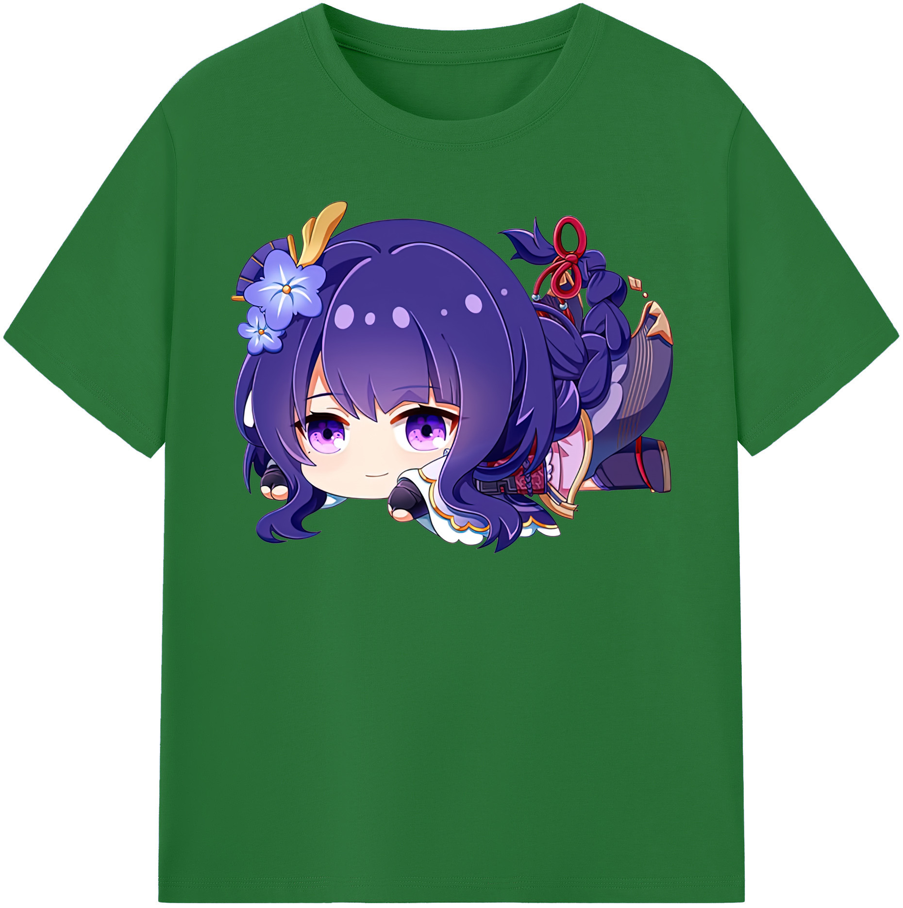 げんし神 雷電将軍 らいでんしょうぐん genshin Raiden Shogun 綿100％半袖Tシャツ（フロントプリント）