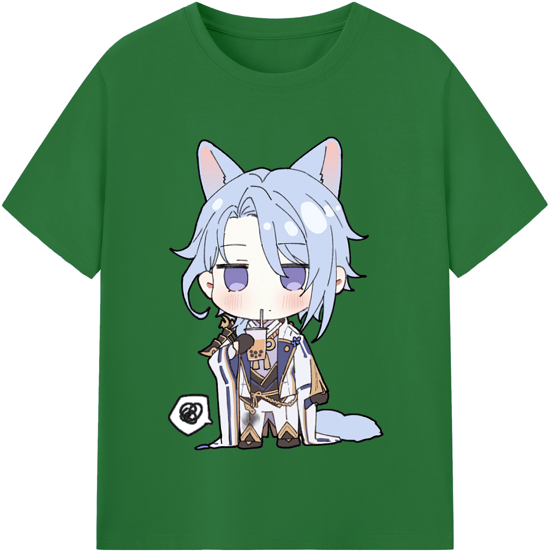 げんし神 神里綾人 かみさとあやと genshin Kamisato Ayato 綿100％半袖Tシャツ（フロントプリント）