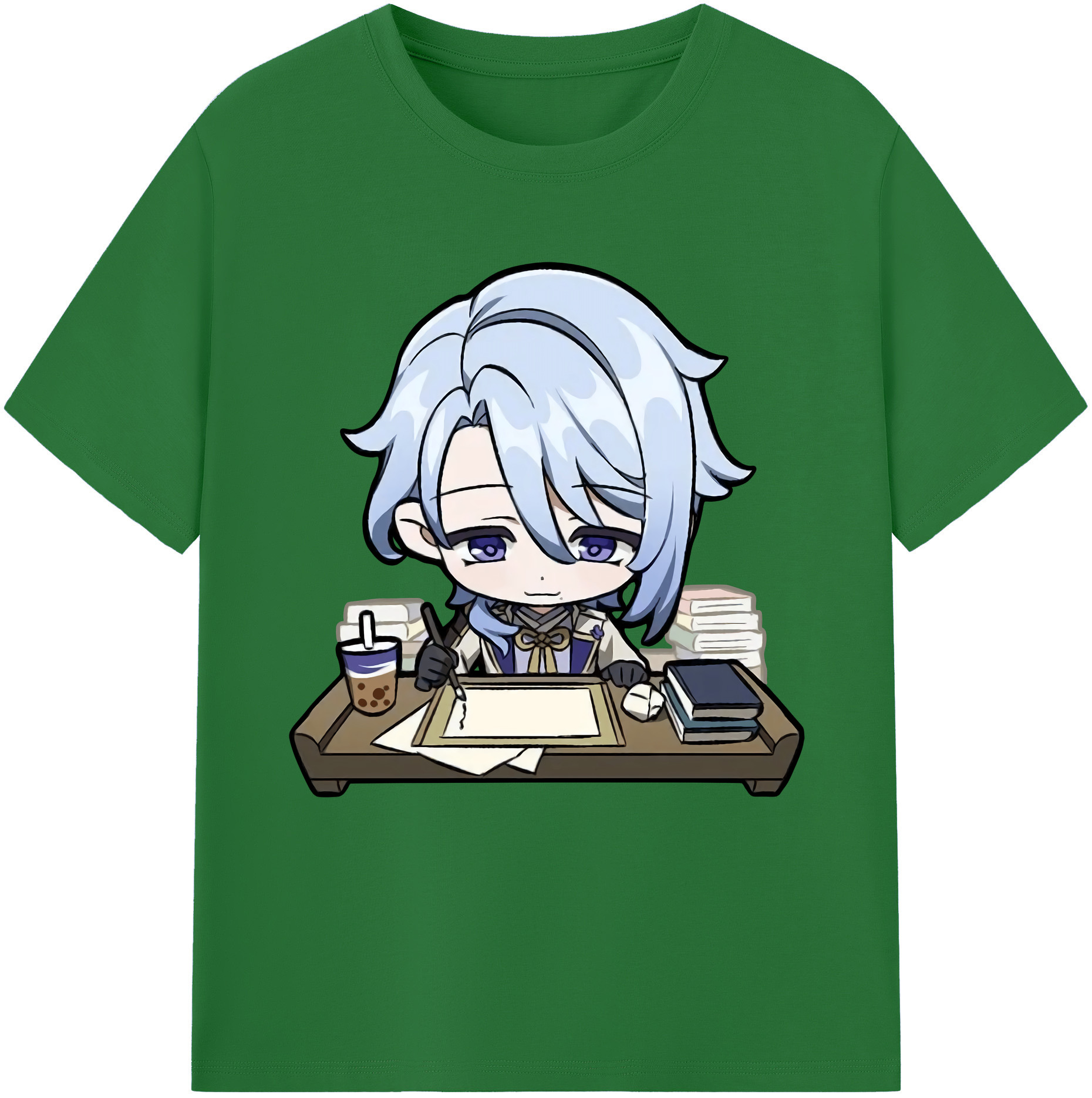 げんし神 神里綾人 かみさとあやと genshin Kamisato Ayato 綿100％半袖Tシャツ（フロントプリント）