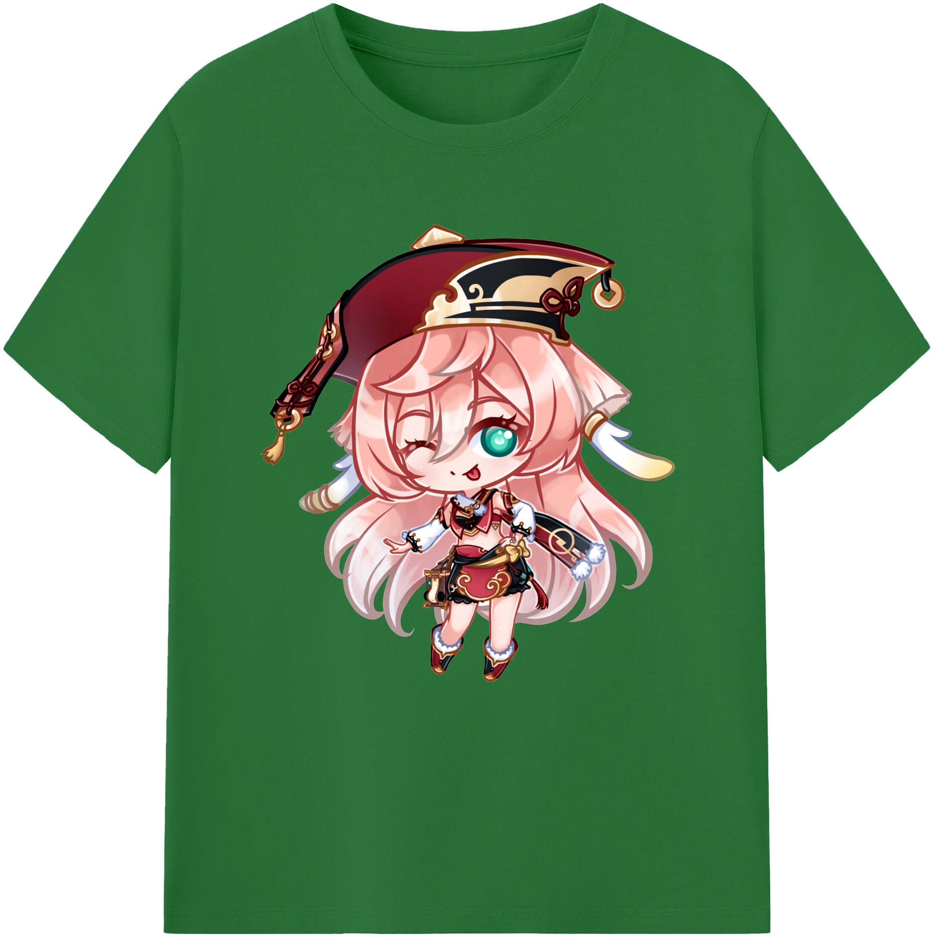 げんし神 ヤンフェイ genshin Yanfei 綿100％半袖Tシャツ（フロントプリント）