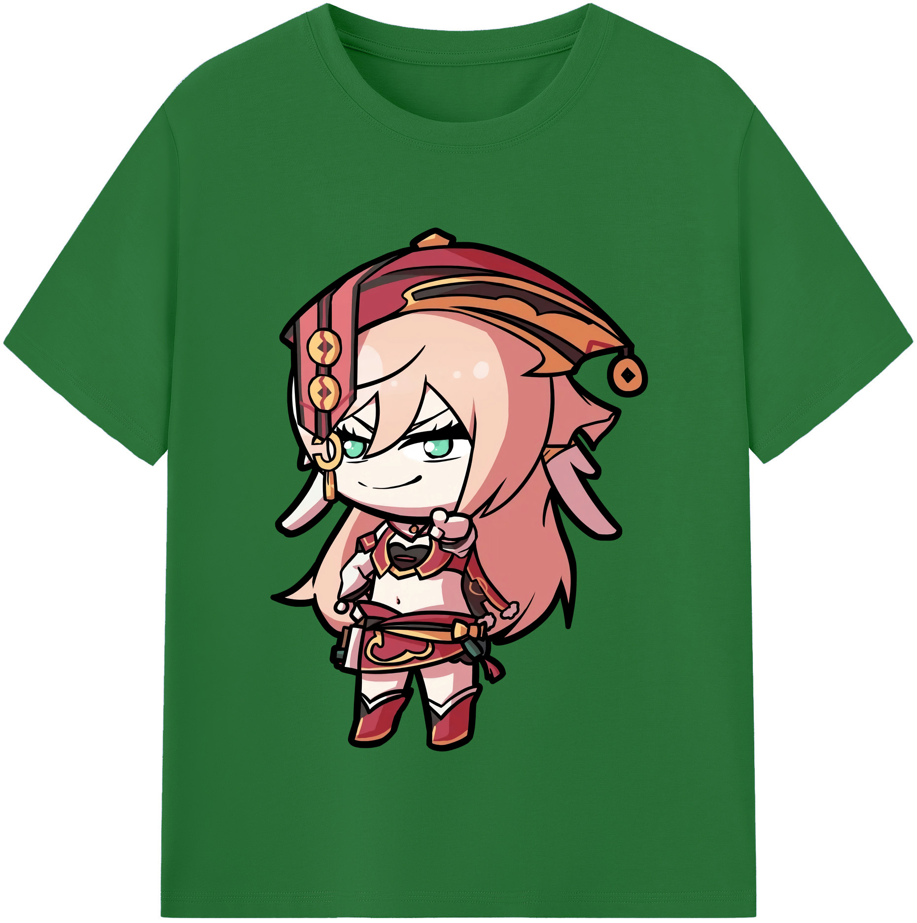げんし神 ヤンフェイ genshin Yanfei 綿100％半袖Tシャツ（フロントプリント）