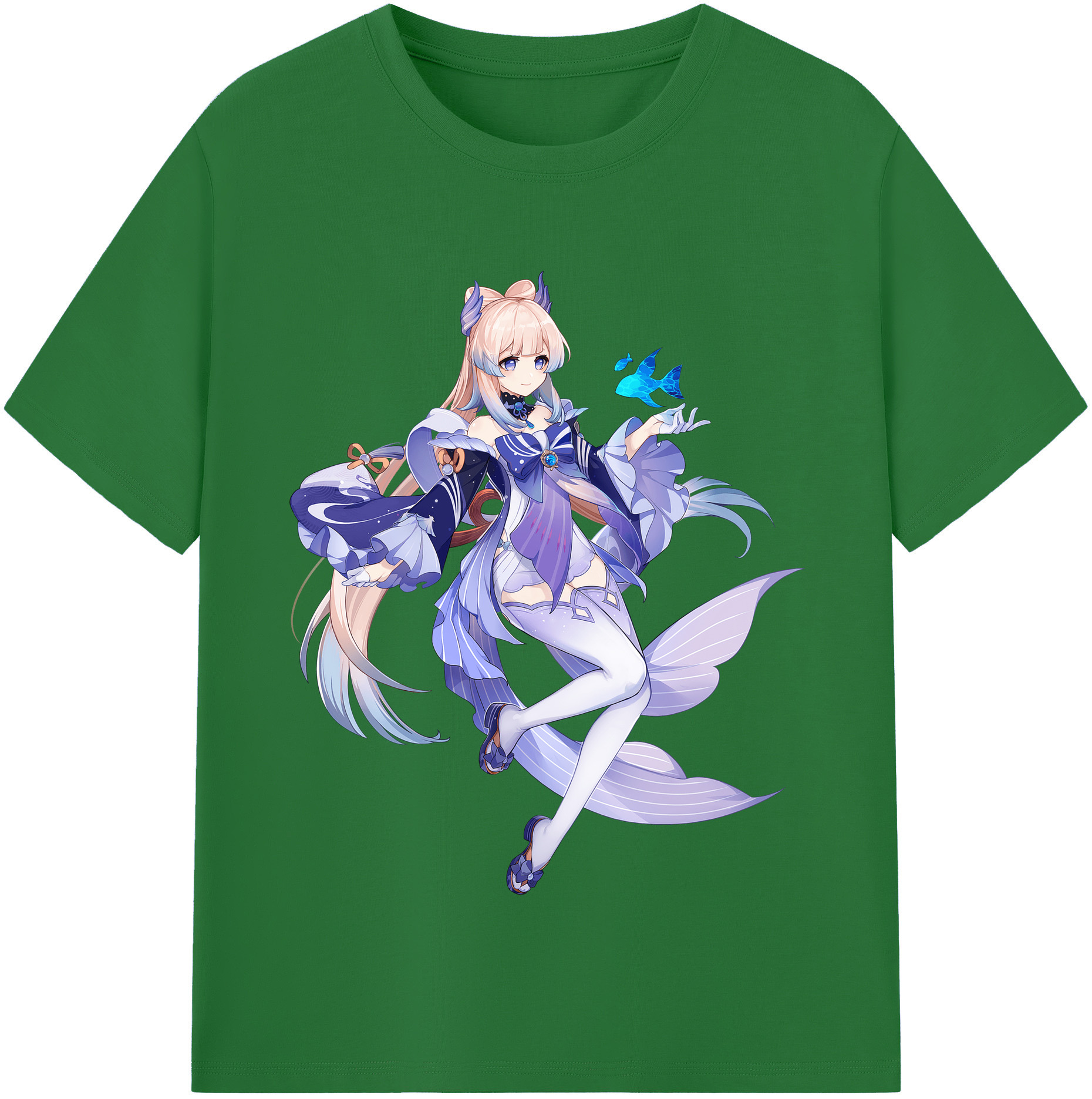 げんし神 珊瑚宮心海 サンゴノミヤ・ココミ genshin Sangonomiya Kokomi 綿100％半袖Tシャツ（フロントプリント）
