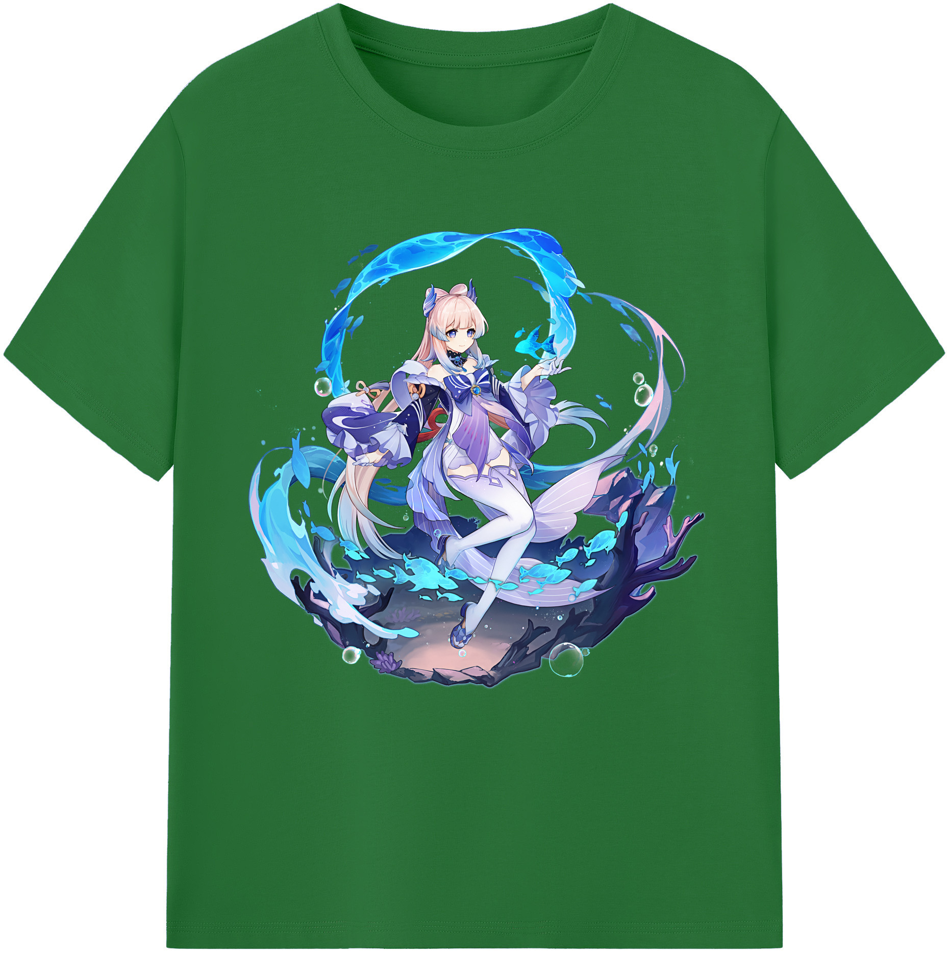 げんし神 珊瑚宮心海 サンゴノミヤ・ココミ genshin Sangonomiya Kokomi 綿100％半袖Tシャツ（フロントプリント）