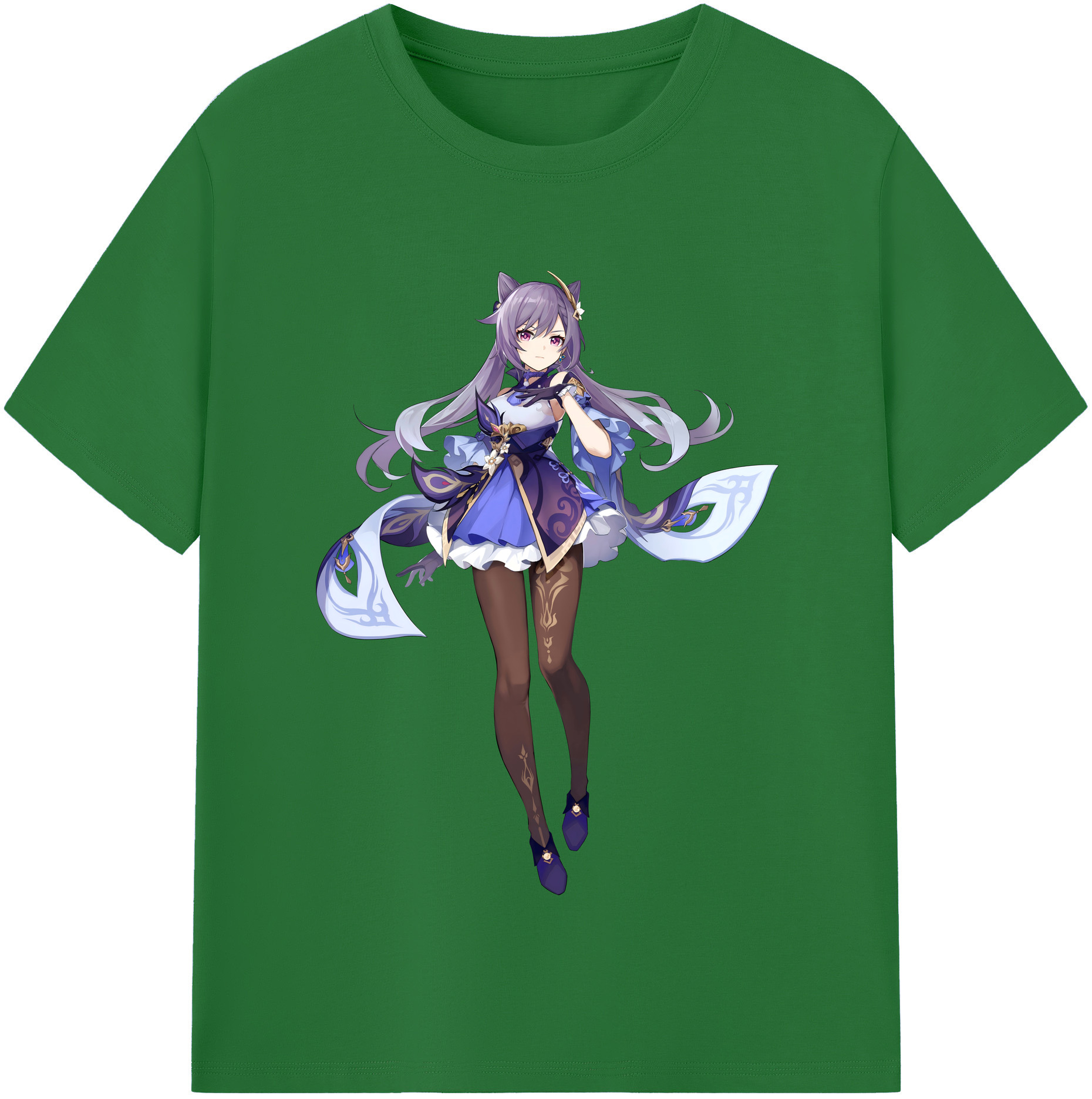げんし神 刻晴 こくせい genshin Kokusei 綿100％半袖Tシャツ（フロントプリント）