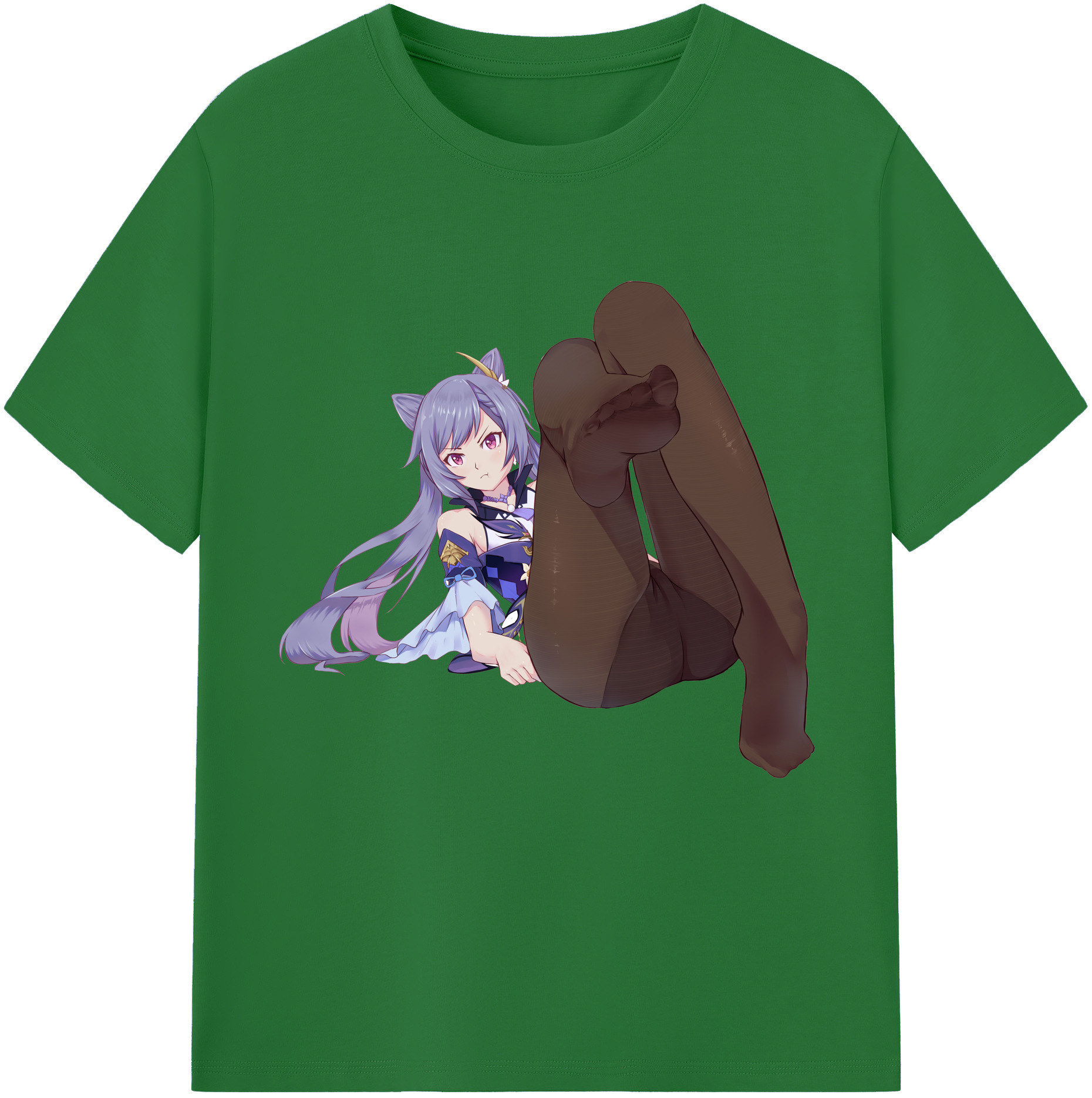 げんし神 刻晴 こくせい genshin Kokusei 綿100％半袖Tシャツ（フロントプリント）