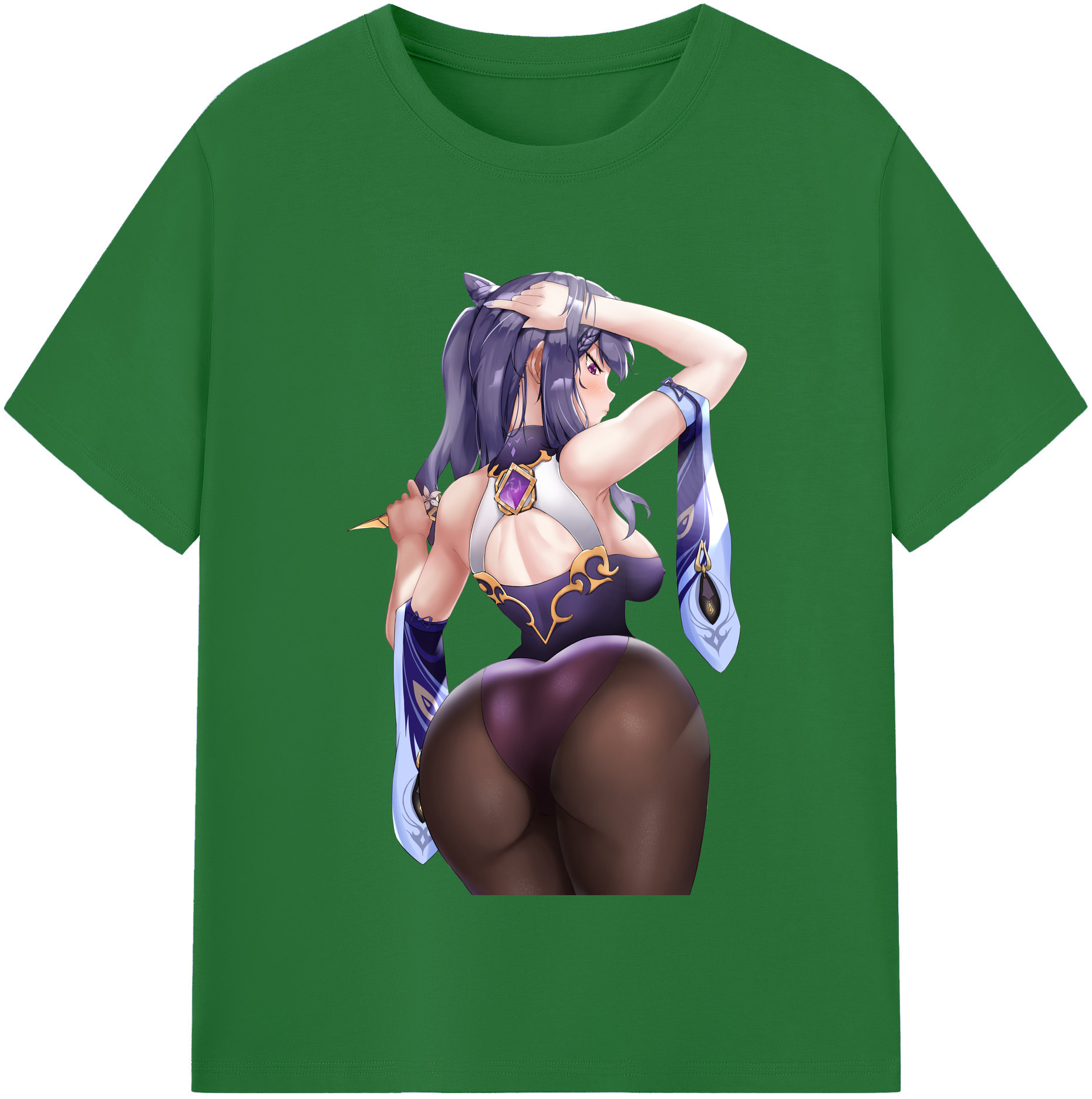 げんし神 刻晴 こくせい genshin Kokusei 綿100％半袖Tシャツ（フロントプリント）