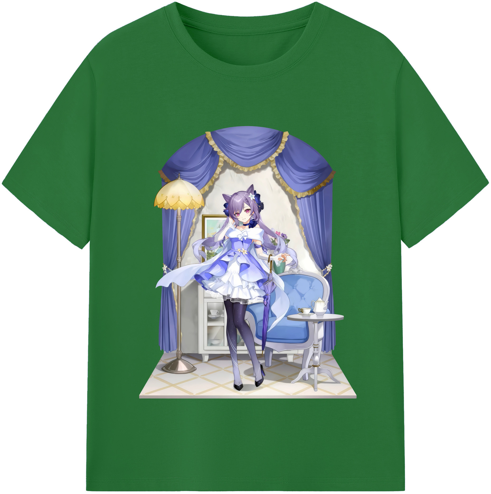 げんし神 刻晴 こくせい genshin Kokusei 綿100％半袖Tシャツ（フロントプリント）