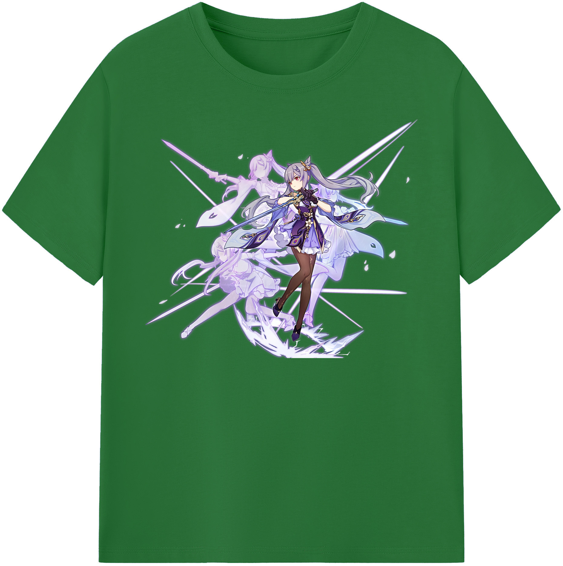 げんし神 刻晴 こくせい genshin Kokusei 綿100％半袖Tシャツ（フロントプリント）