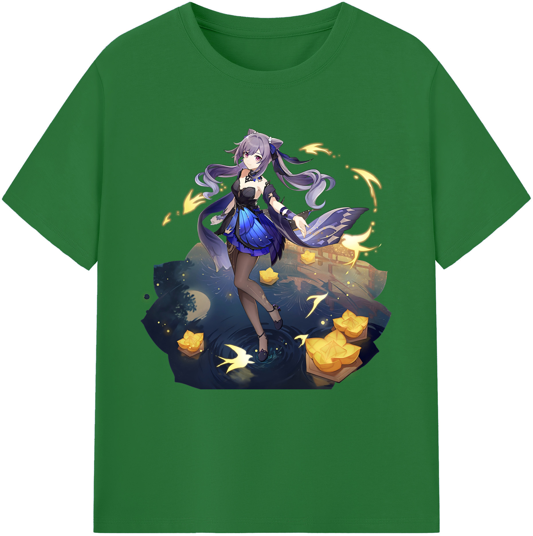げんし神 刻晴 こくせい genshin Kokusei 綿100％半袖Tシャツ（フロントプリント）