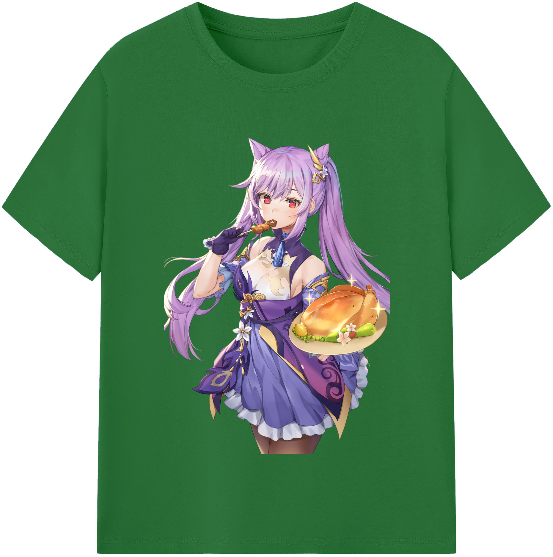 げんし神 刻晴 こくせい genshin Kokusei 綿100％半袖Tシャツ（フロントプリント）