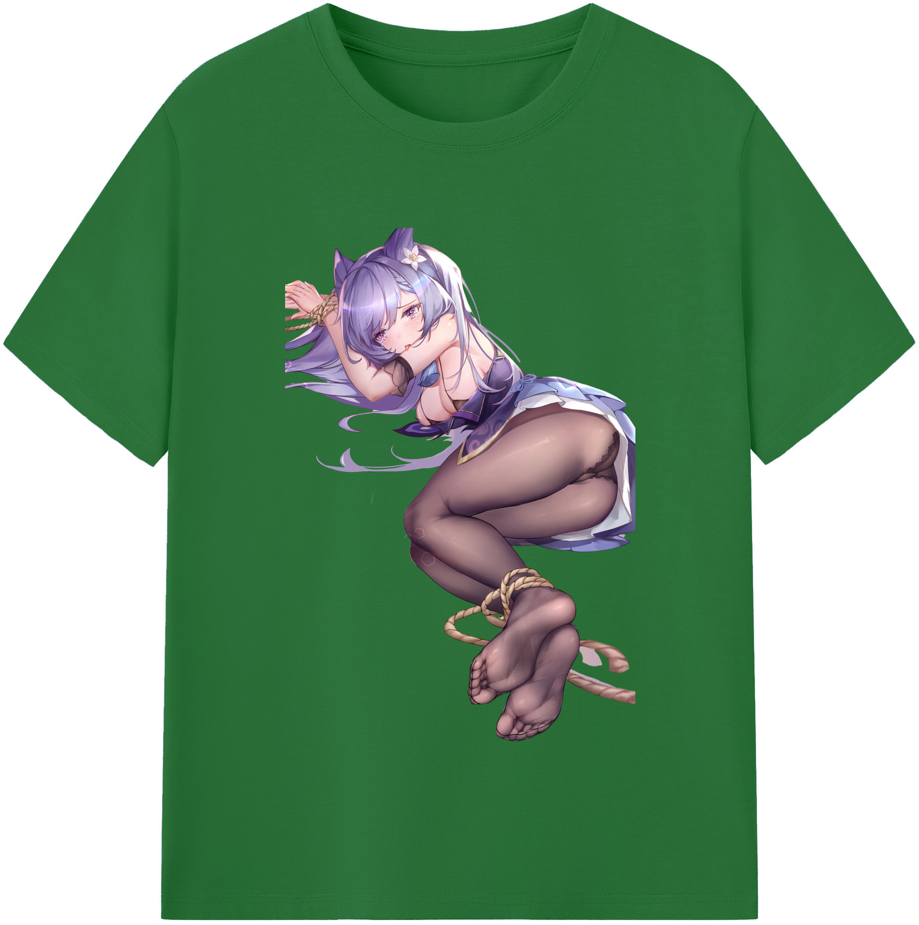 げんし神 刻晴 こくせい genshin Kokusei 綿100％半袖Tシャツ（フロントプリント）