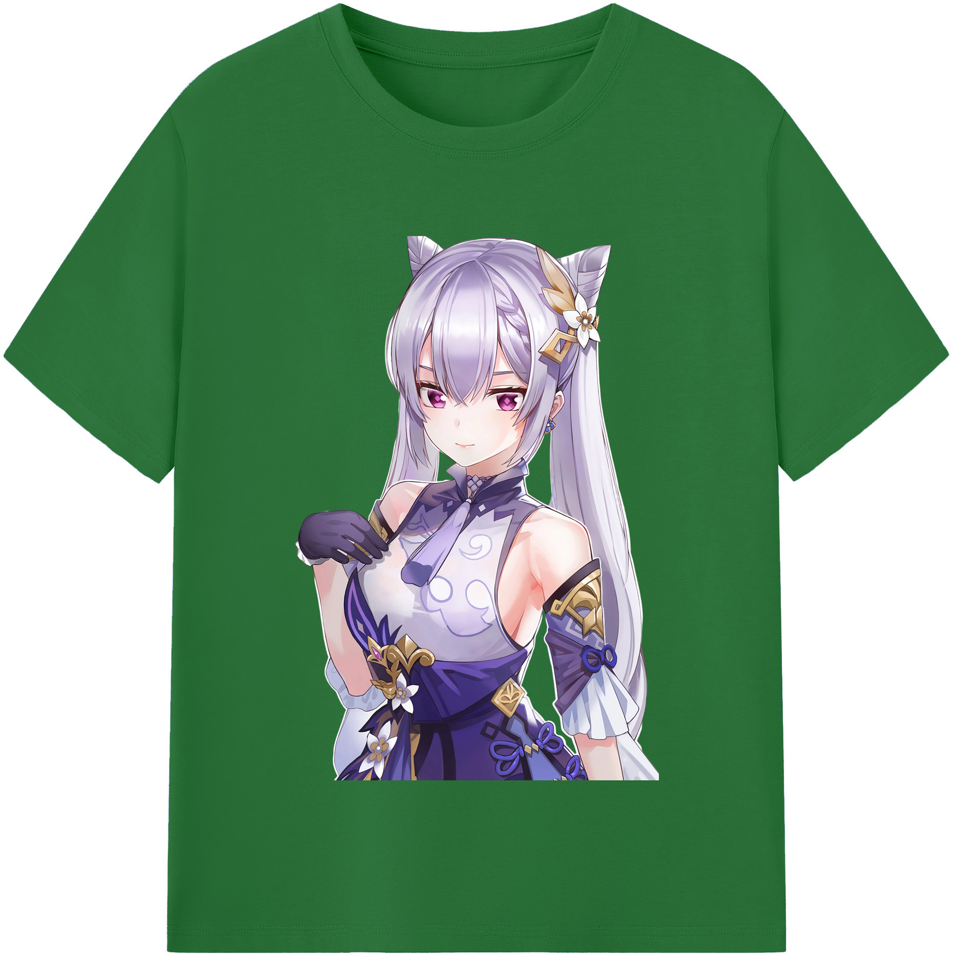 げんし神 刻晴 こくせい genshin Kokusei 綿100％半袖Tシャツ（フロントプリント）