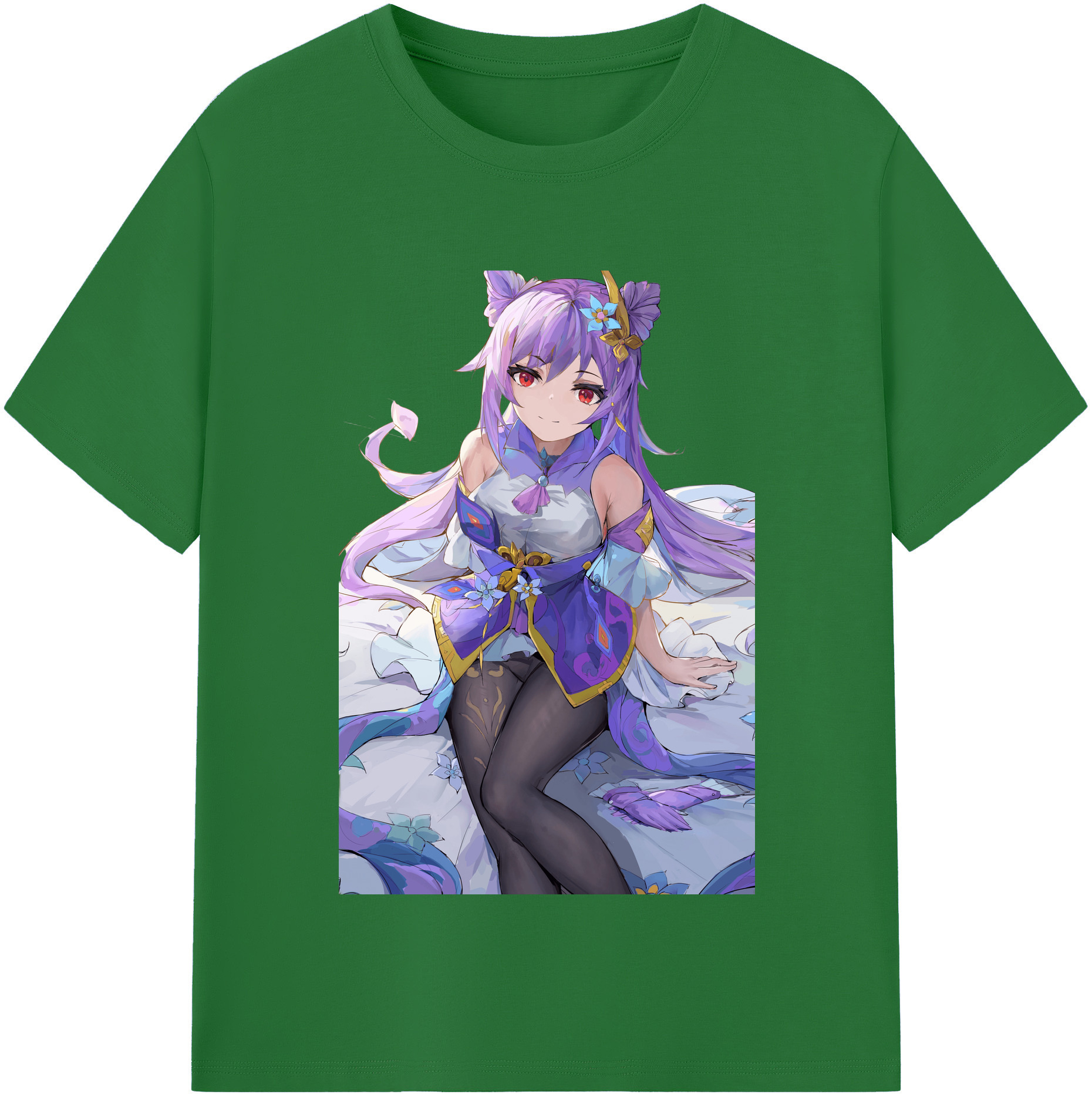 げんし神 刻晴 こくせい genshin Kokusei 綿100％半袖Tシャツ（フロントプリント）