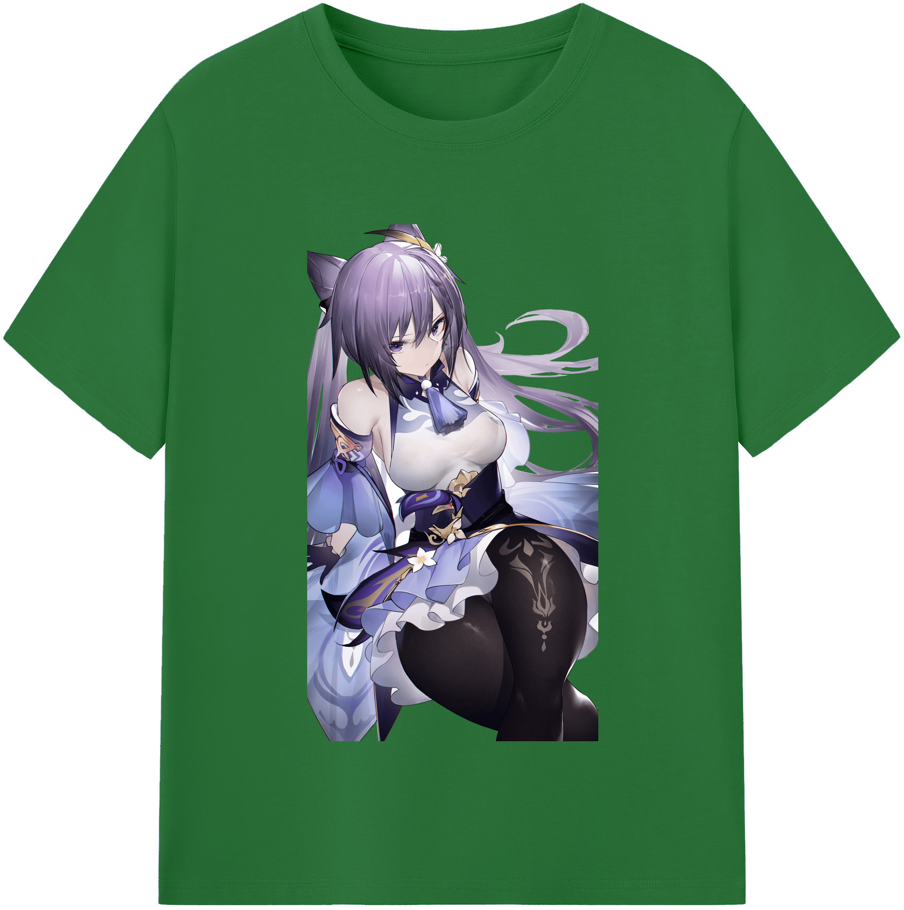 げんし神 刻晴 こくせい genshin Kokusei 綿100％半袖Tシャツ（フロントプリント）