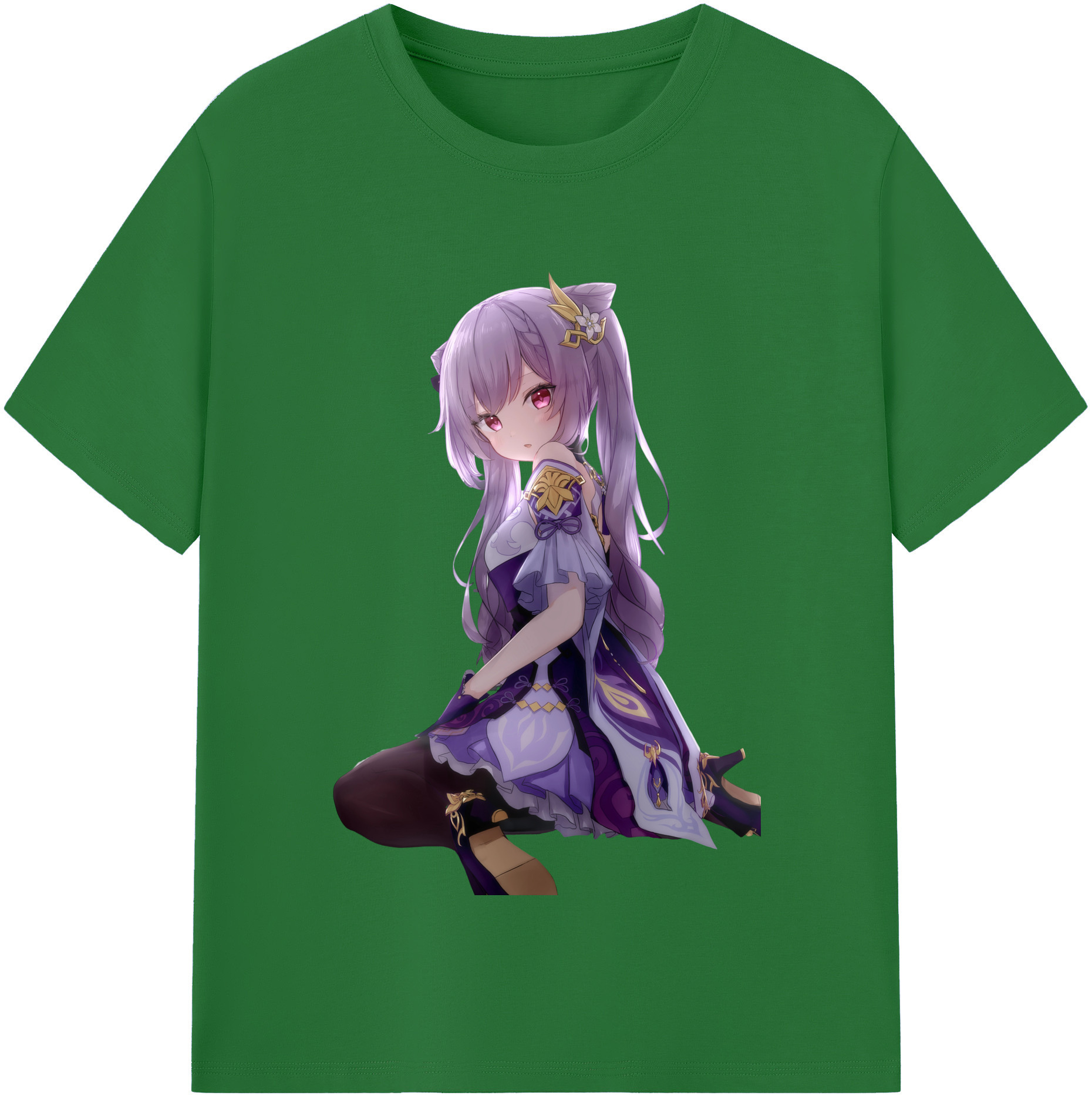げんし神 刻晴 こくせい genshin Kokusei 綿100％半袖Tシャツ（フロントプリント）