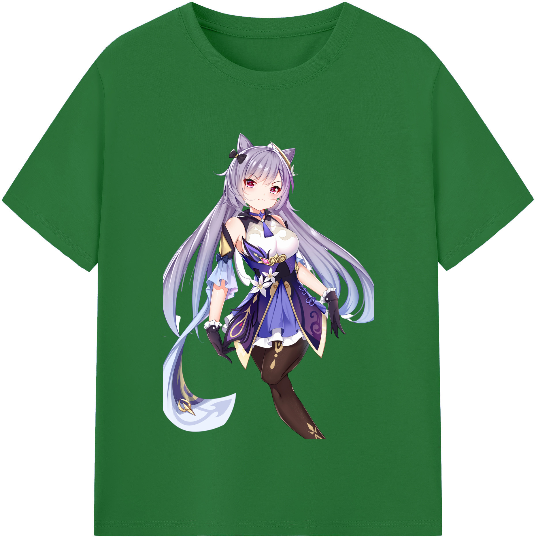 げんし神 刻晴 こくせい genshin Kokusei 綿100％半袖Tシャツ（フロントプリント）