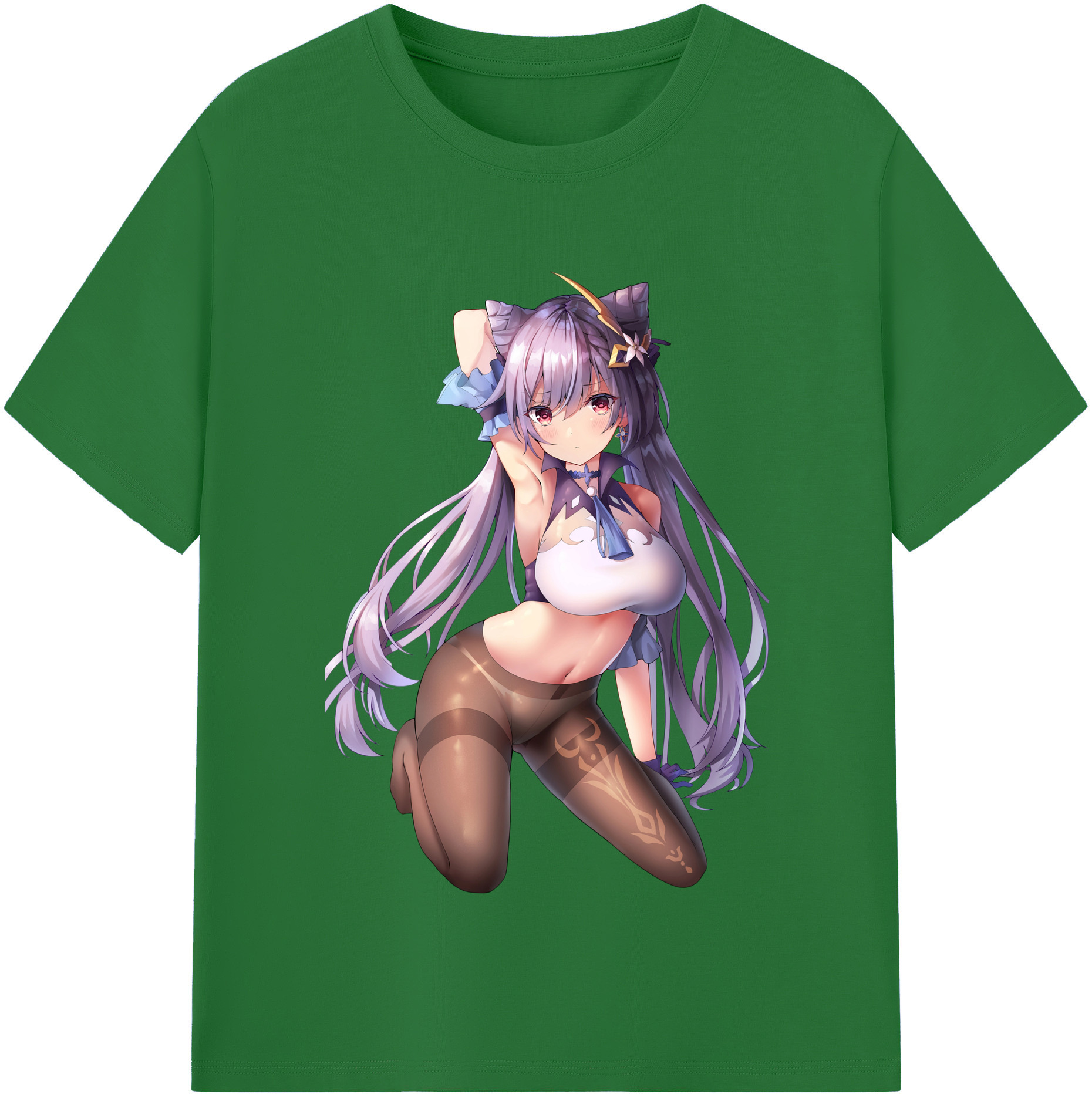 げんし神 刻晴 こくせい genshin Kokusei 綿100％半袖Tシャツ（フロントプリント）