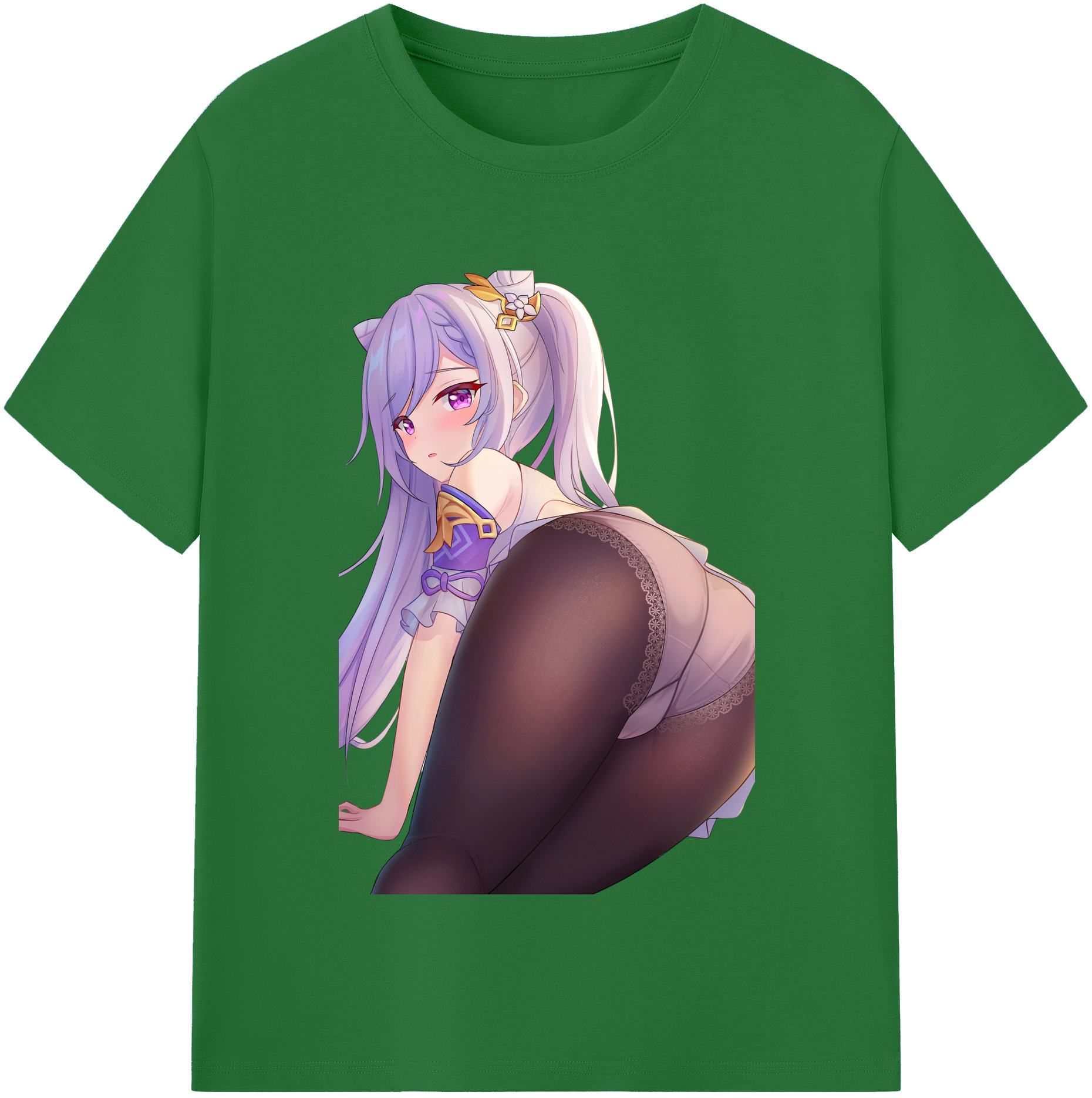 げんし神 刻晴 こくせい genshin Kokusei 綿100％半袖Tシャツ（フロントプリント）