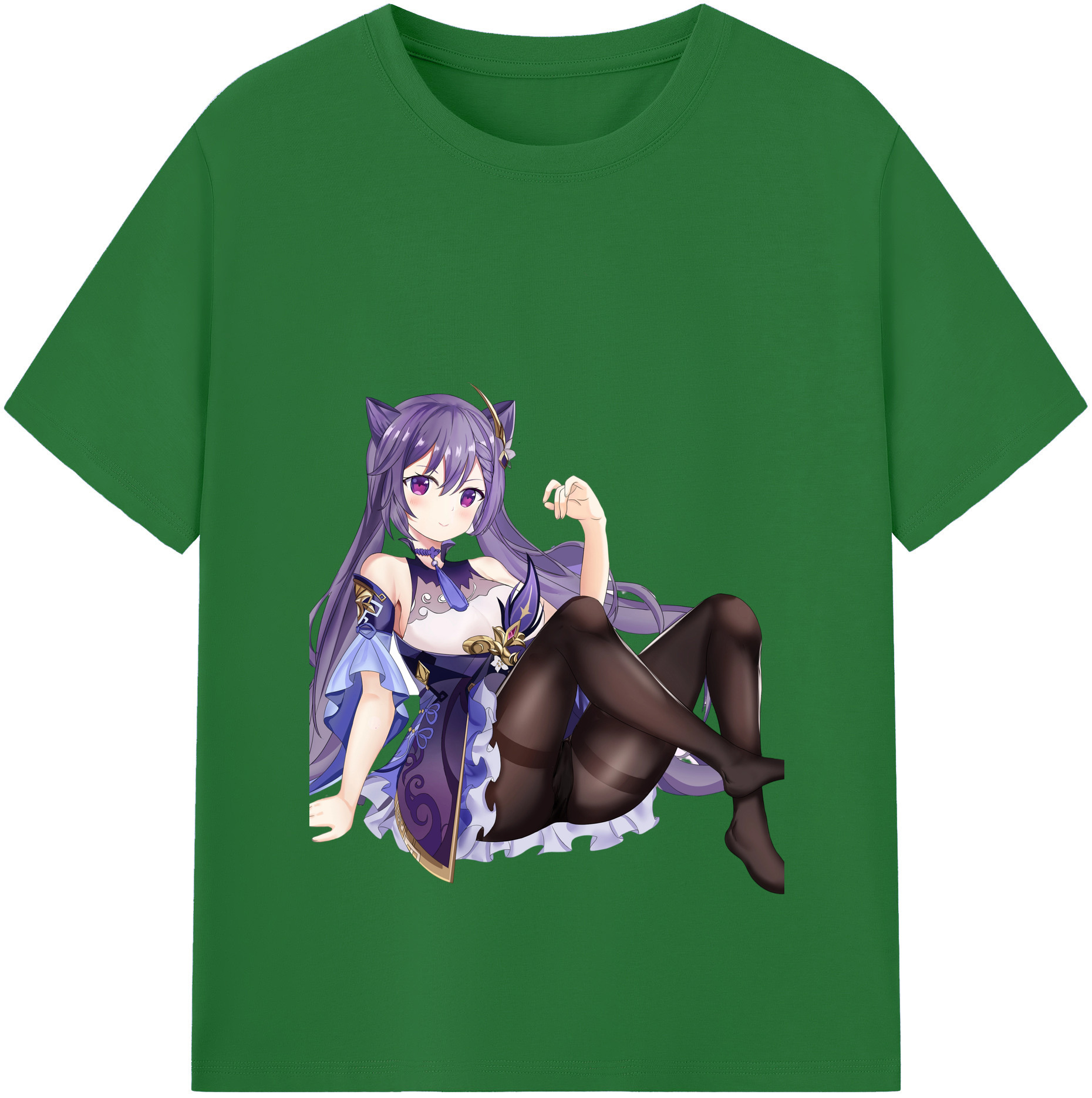 げんし神 刻晴 こくせい genshin Kokusei 綿100％半袖Tシャツ（フロントプリント）