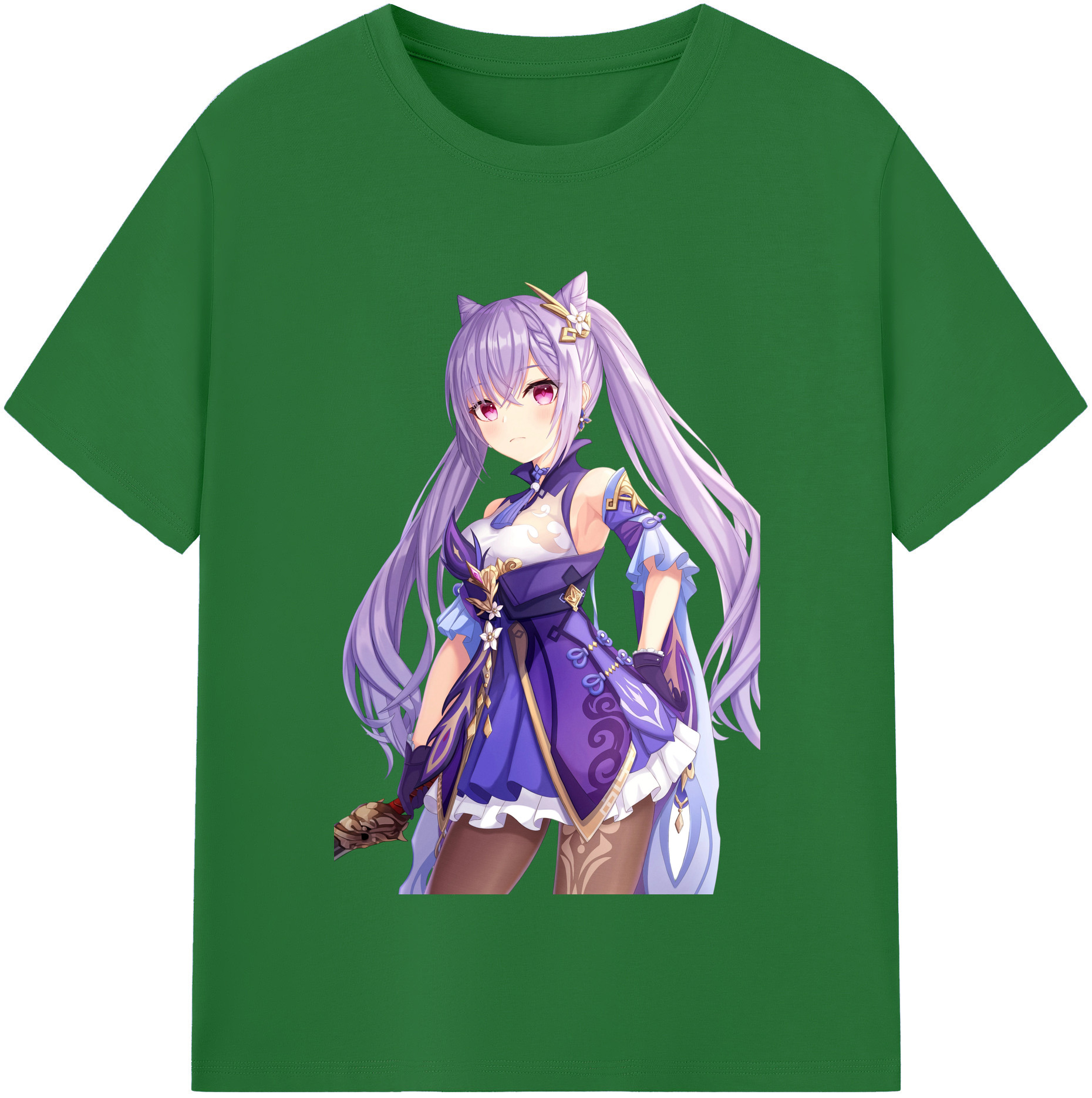 げんし神 刻晴 こくせい genshin Kokusei 綿100％半袖Tシャツ（フロントプリント）