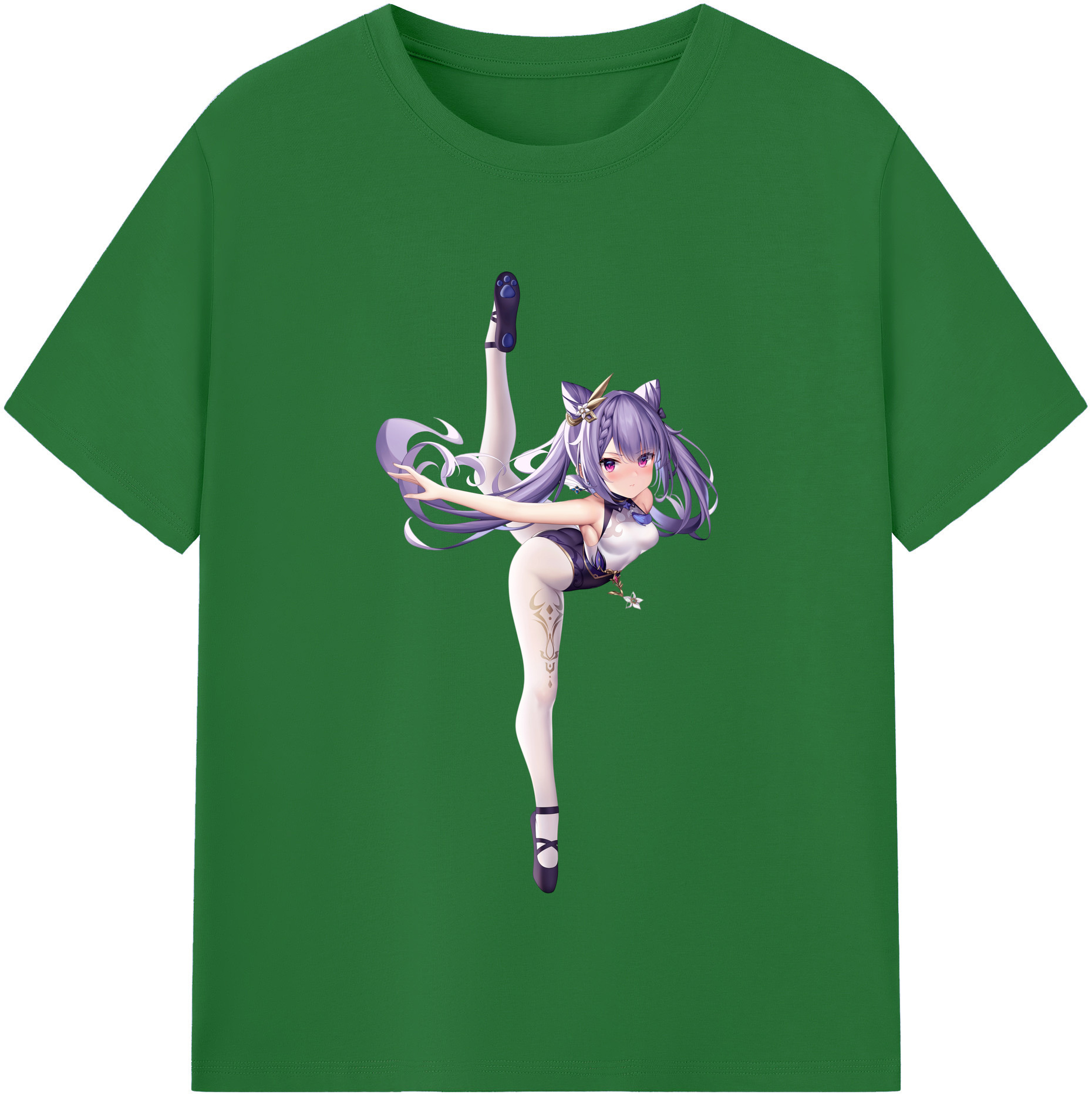 げんし神 刻晴 こくせい genshin Kokusei 綿100％半袖Tシャツ（フロントプリント）