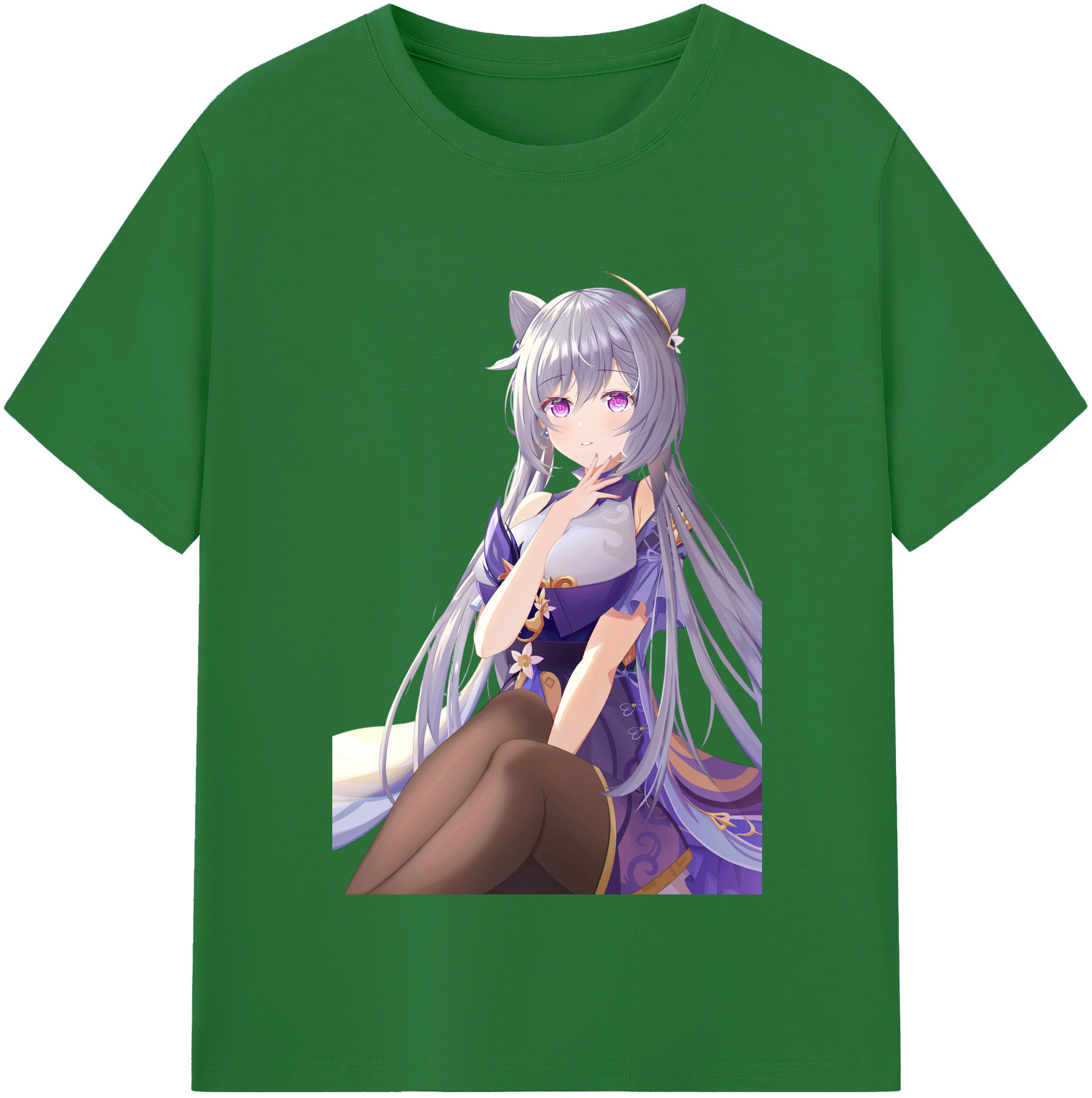げんし神 刻晴 こくせい genshin Kokusei 綿100％半袖Tシャツ（フロントプリント）