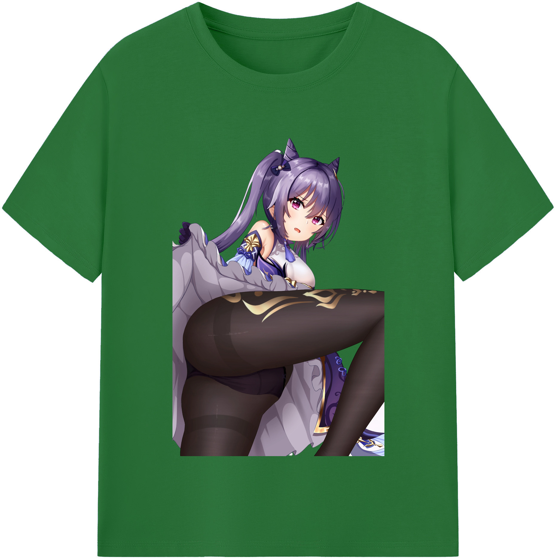 げんし神 刻晴 こくせい genshin Kokusei 綿100％半袖Tシャツ（フロントプリント）
