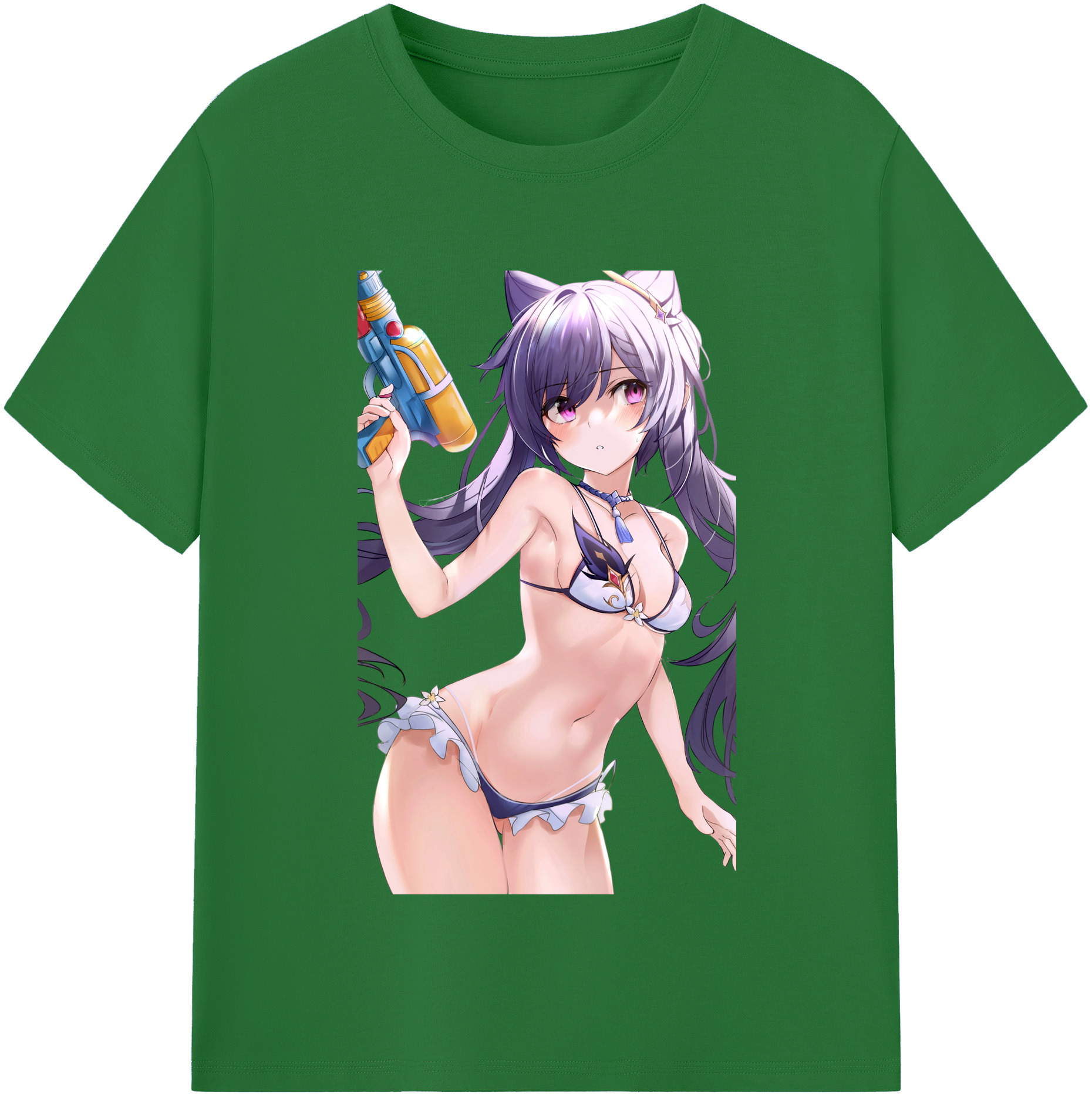 げんし神 刻晴 こくせい genshin Kokusei 綿100％半袖Tシャツ（フロントプリント）