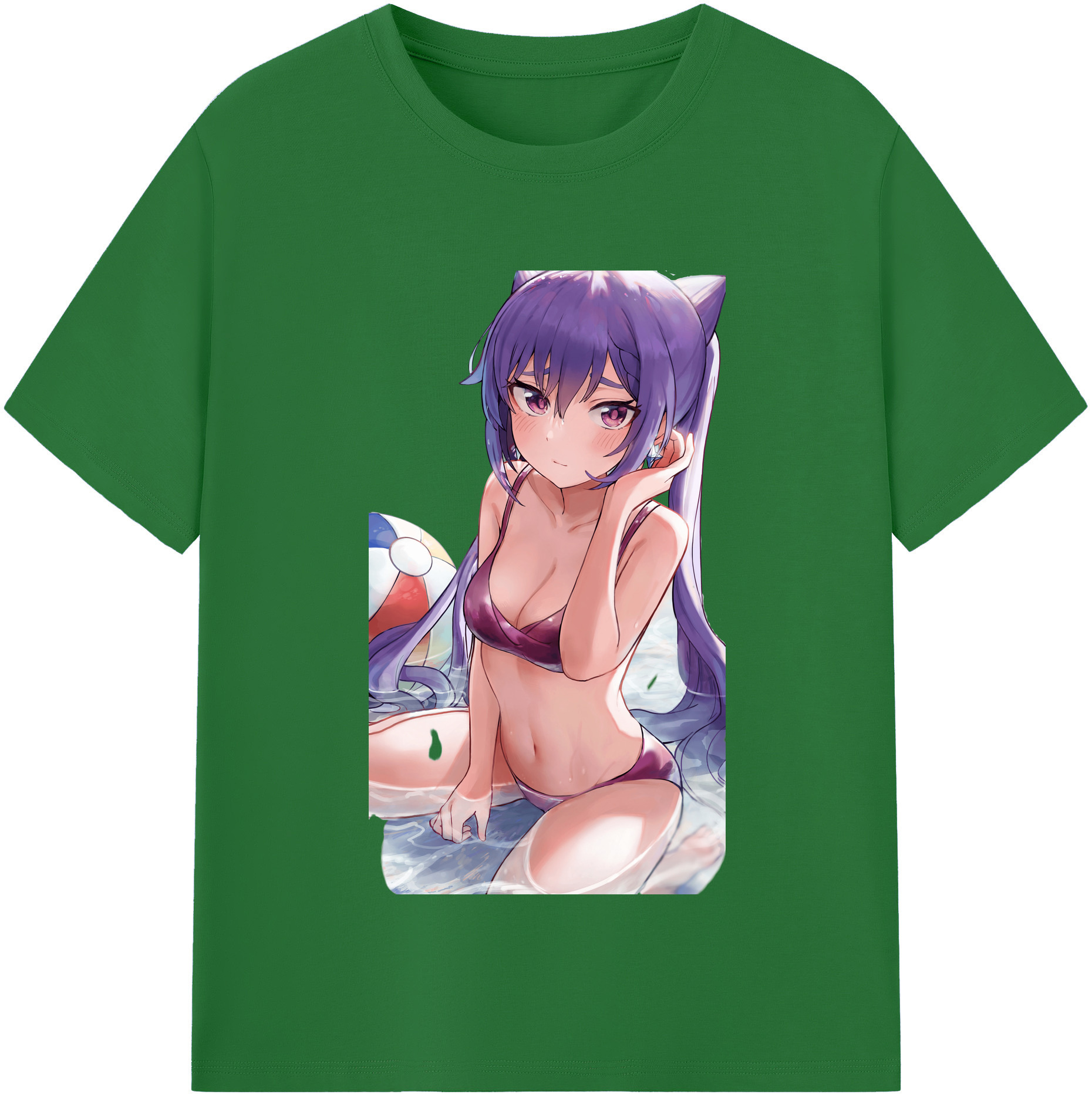 げんし神 刻晴 こくせい genshin Kokusei 綿100％半袖Tシャツ（フロントプリント）