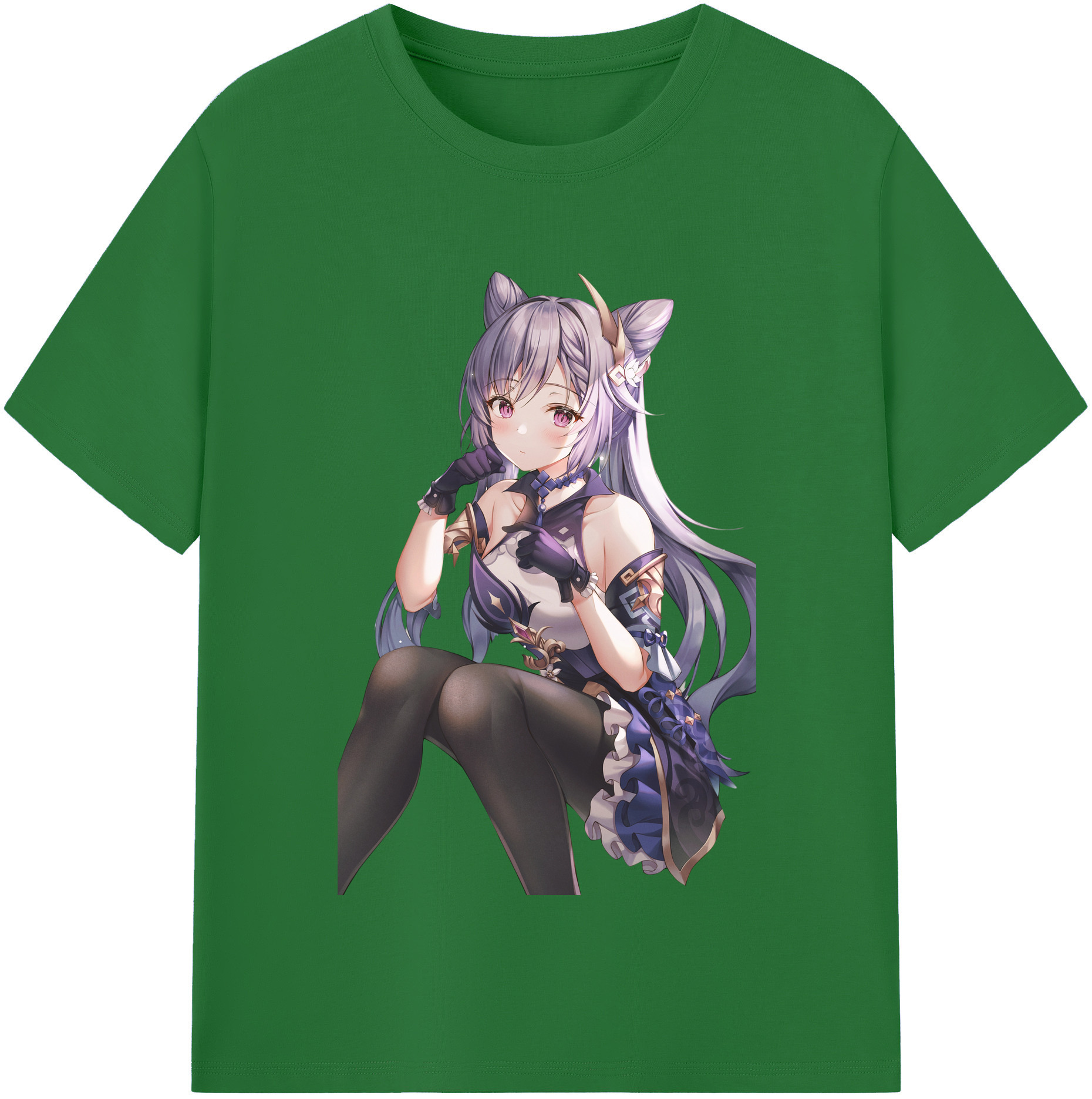 げんし神 刻晴 こくせい genshin Kokusei 綿100％半袖Tシャツ（フロントプリント）