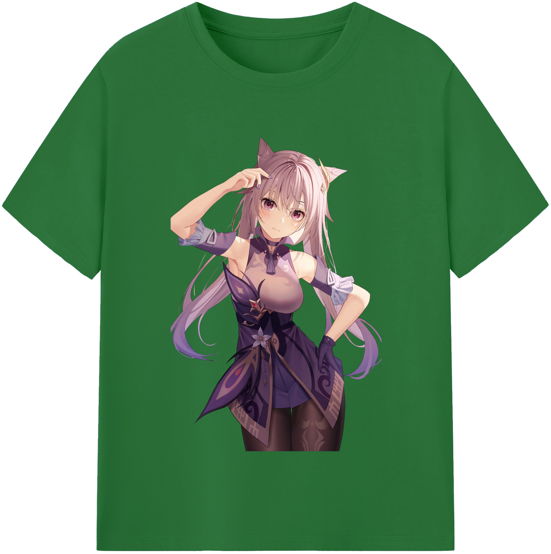 げんし神 刻晴 こくせい genshin Kokusei 綿100％半袖Tシャツ（フロントプリント）