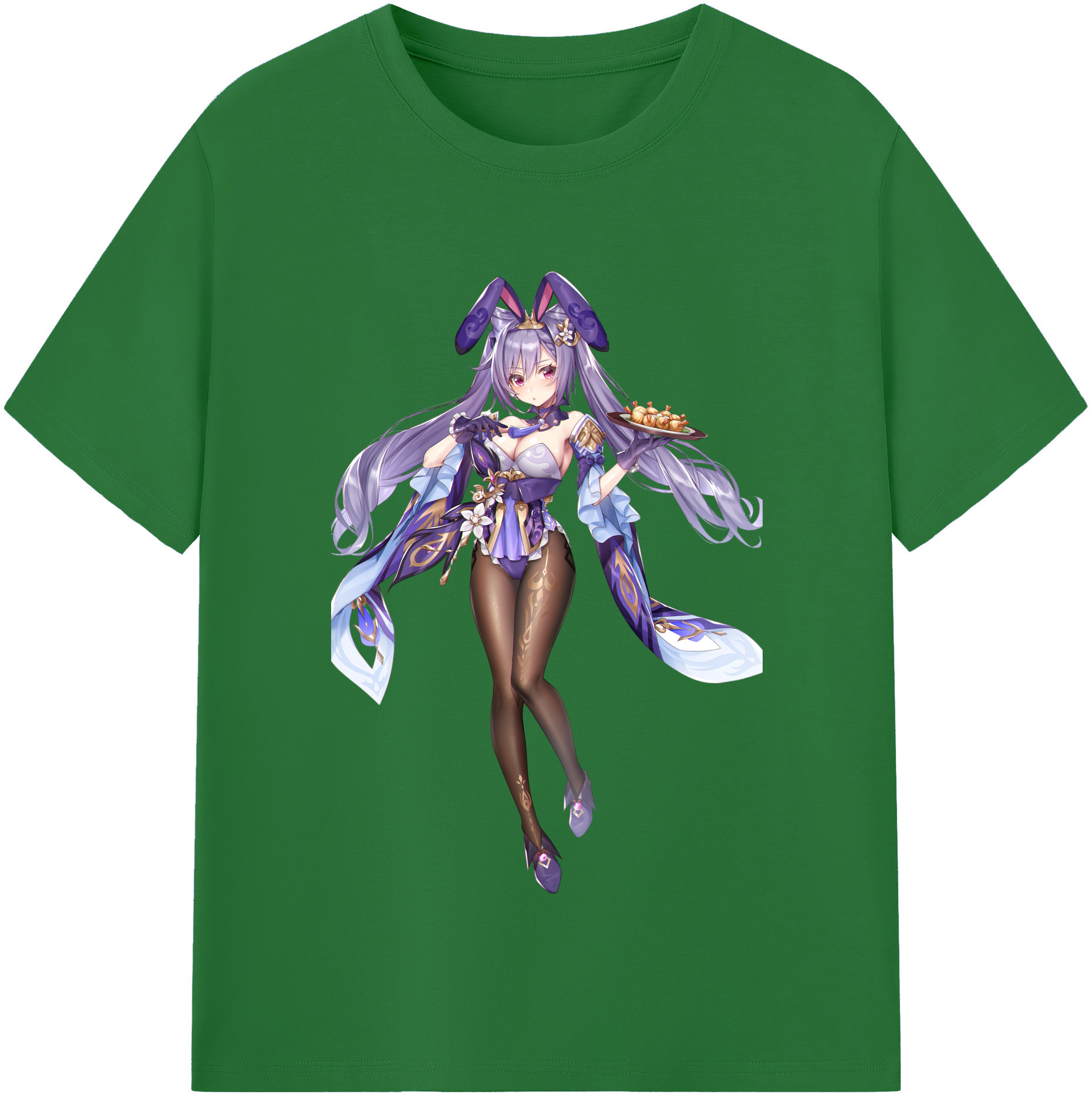 げんし神 刻晴 こくせい genshin Kokusei 綿100％半袖Tシャツ（フロントプリント）