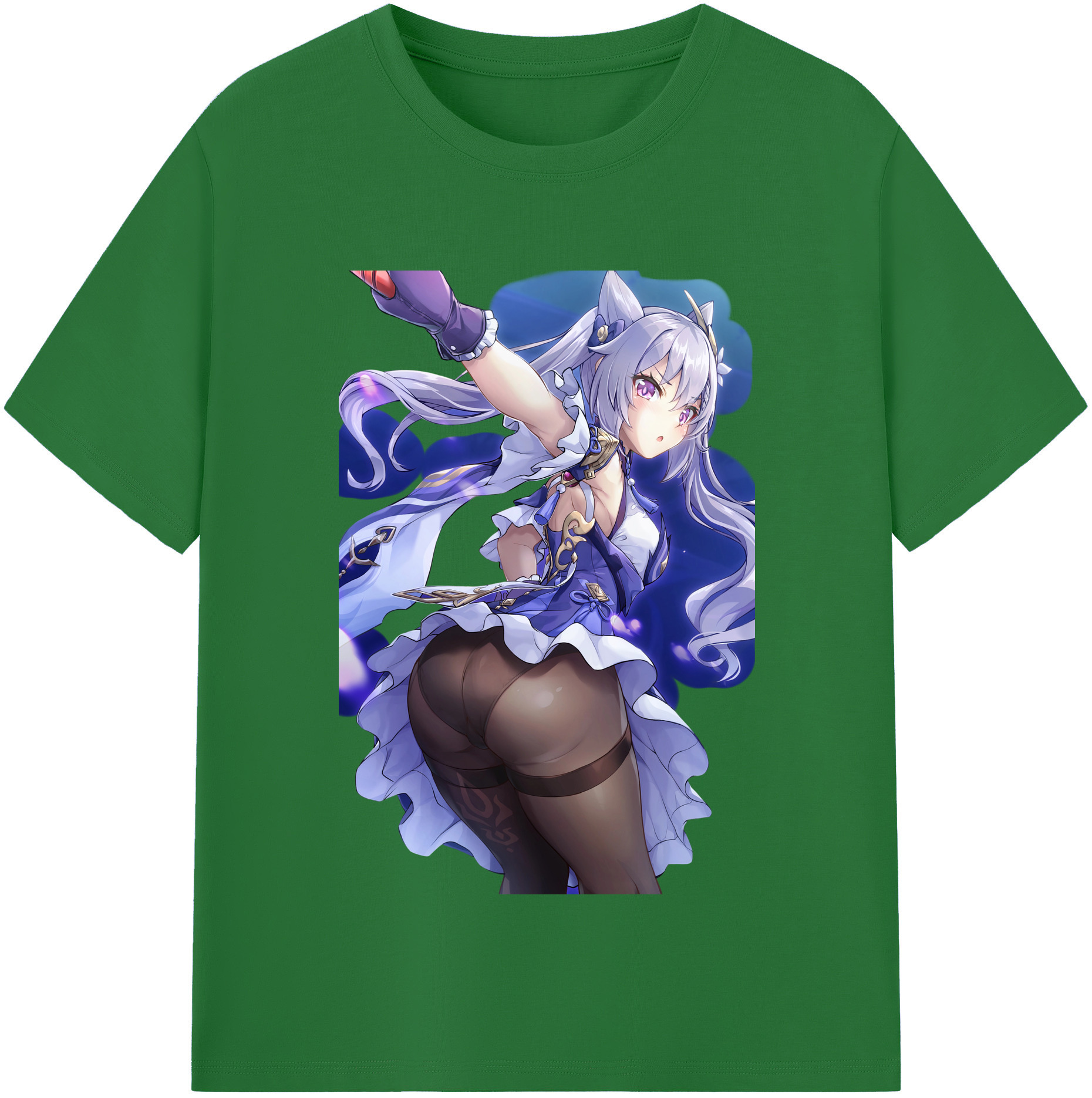 げんし神 刻晴 こくせい genshin Kokusei 綿100％半袖Tシャツ（フロントプリント）