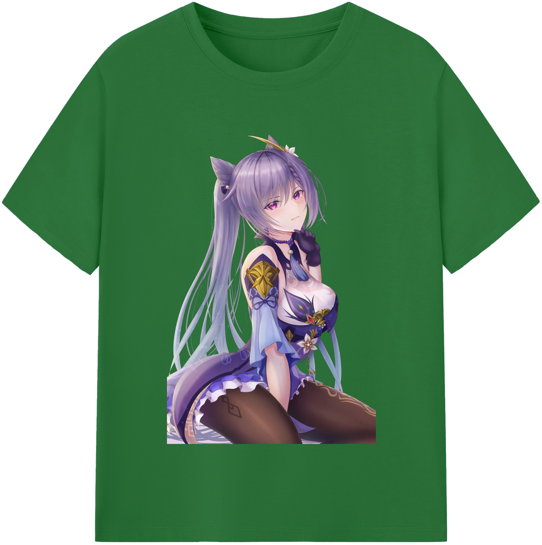げんし神 刻晴 こくせい genshin Kokusei 綿100％半袖Tシャツ（フロントプリント）