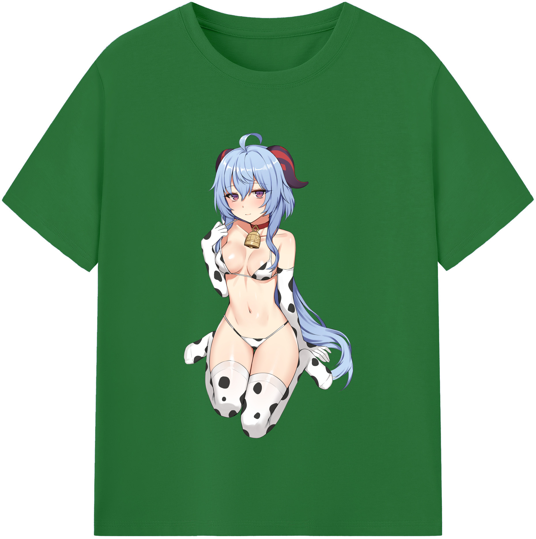 げんし神 甘雨 かんう genshin Ganyu 綿100％半袖Tシャツ（フロントプリント）